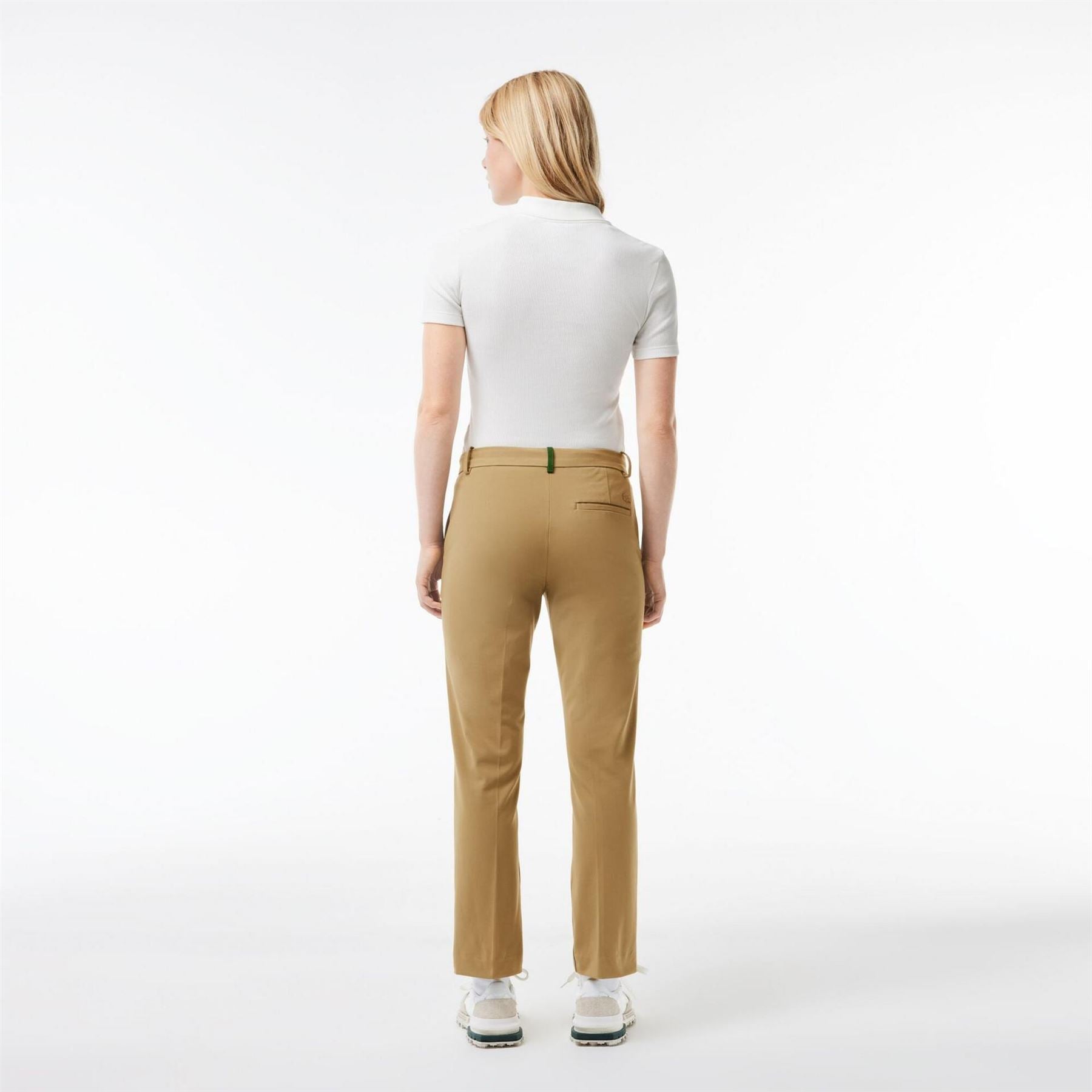 Lacoste Solid Patterned Regular Fit Chinos