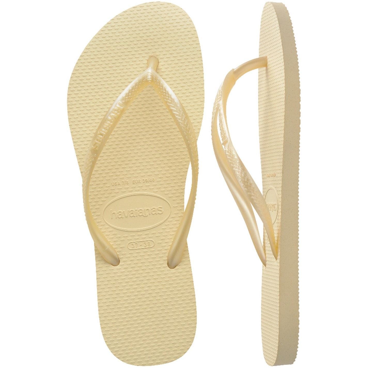 Havaianas Slim Textured Flat Heel Flip Flops