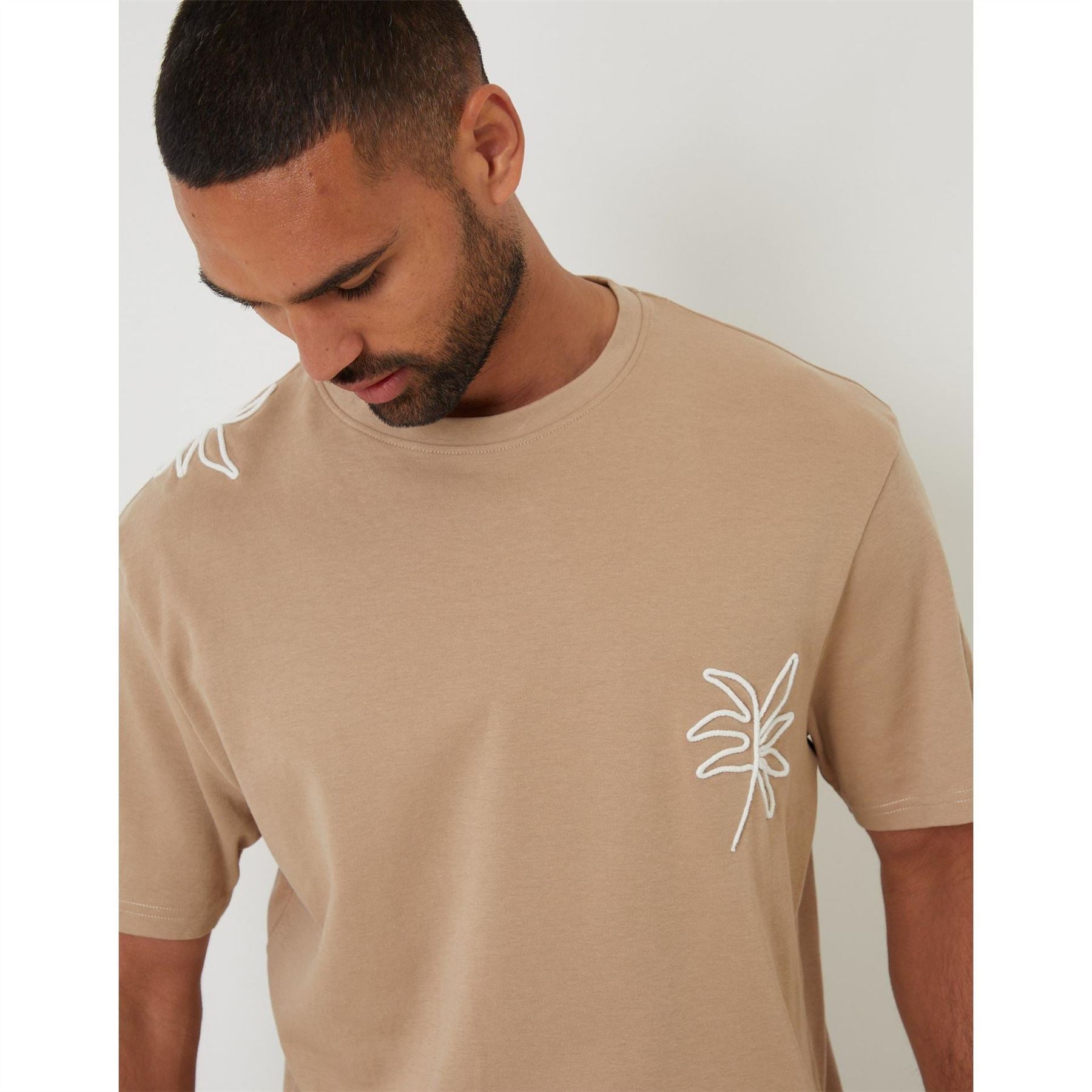 Threadbare Granada Embroidered Regular Fit T-Shirt