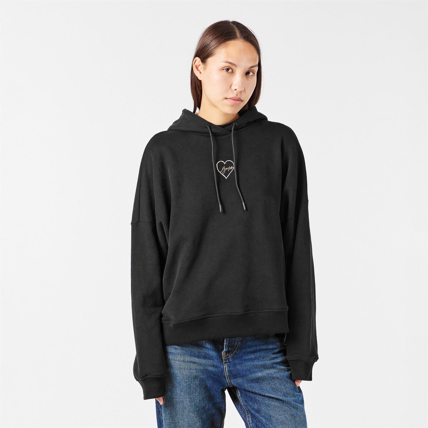 Boss Drop Shoulder Long Sleeve Relaxed Fit Top
