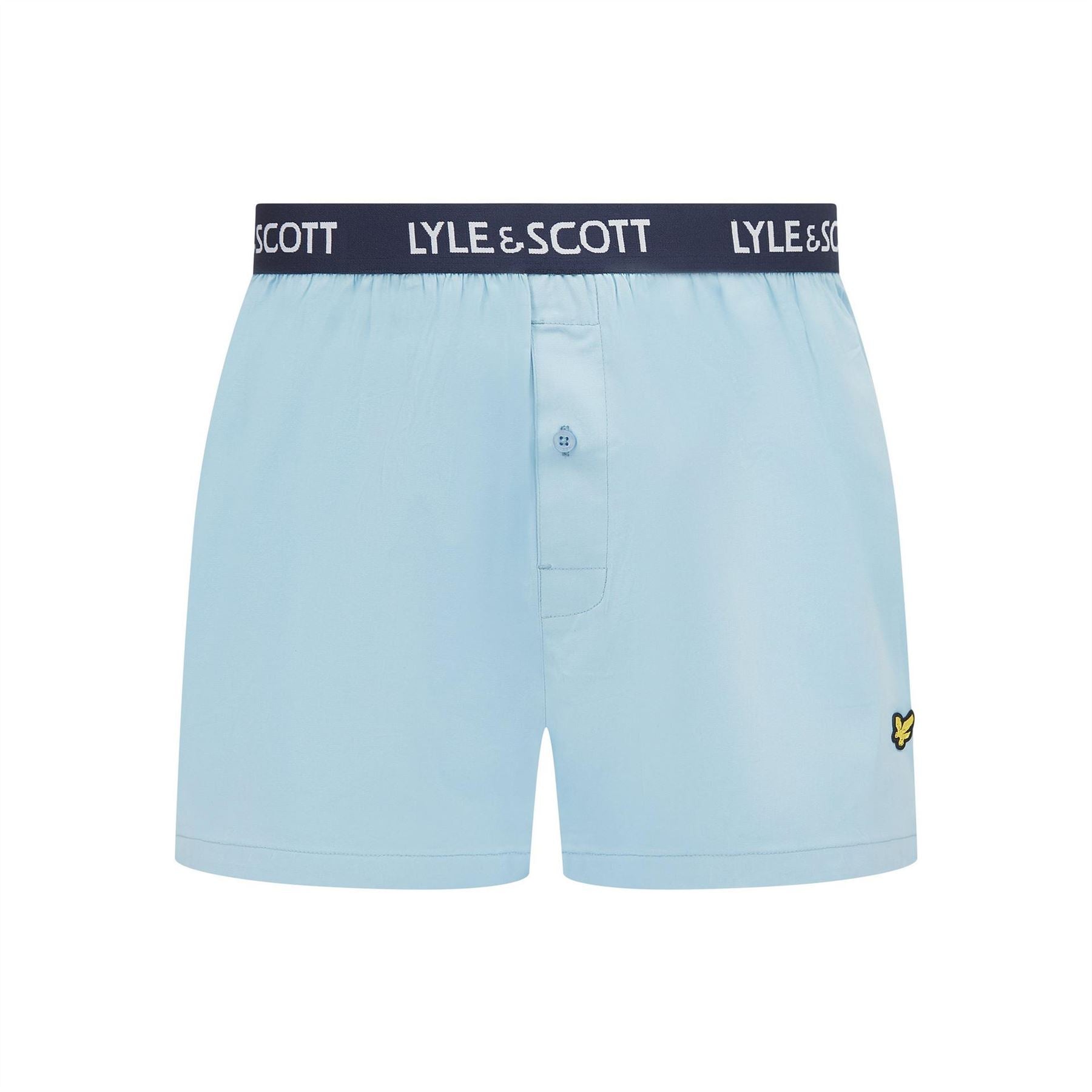 Lyle and Scott 2 Pack Woven Plain Design Boxer Shorts