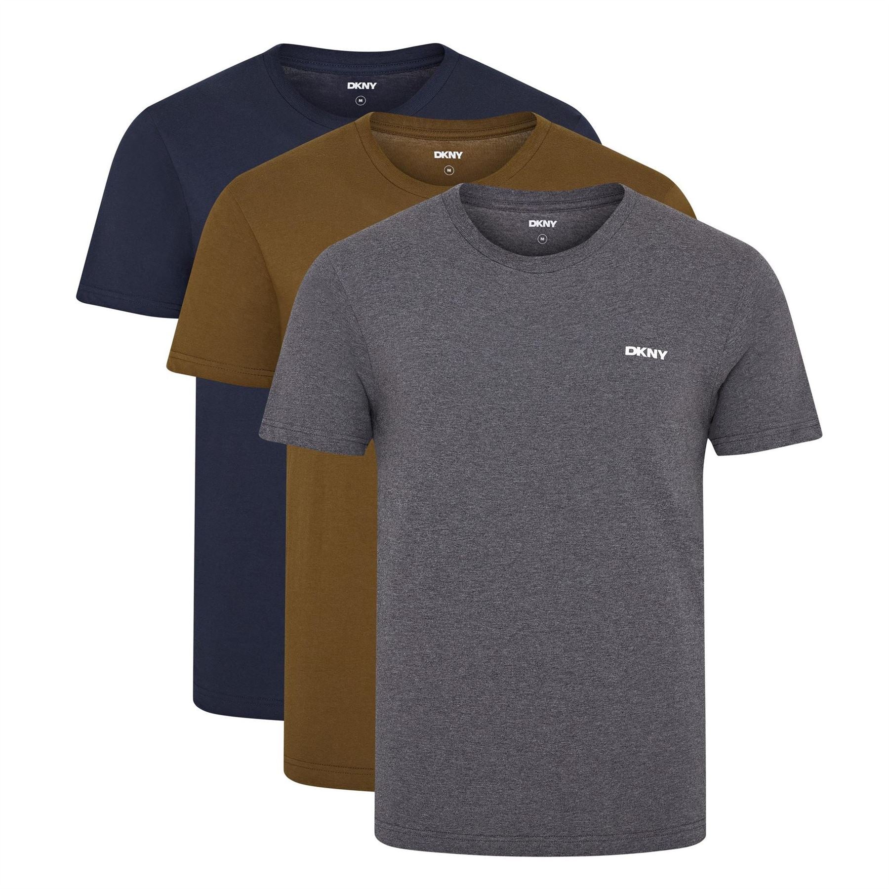 DKNY Mens 3 Pack Short Sleeve T-Shirts Giants