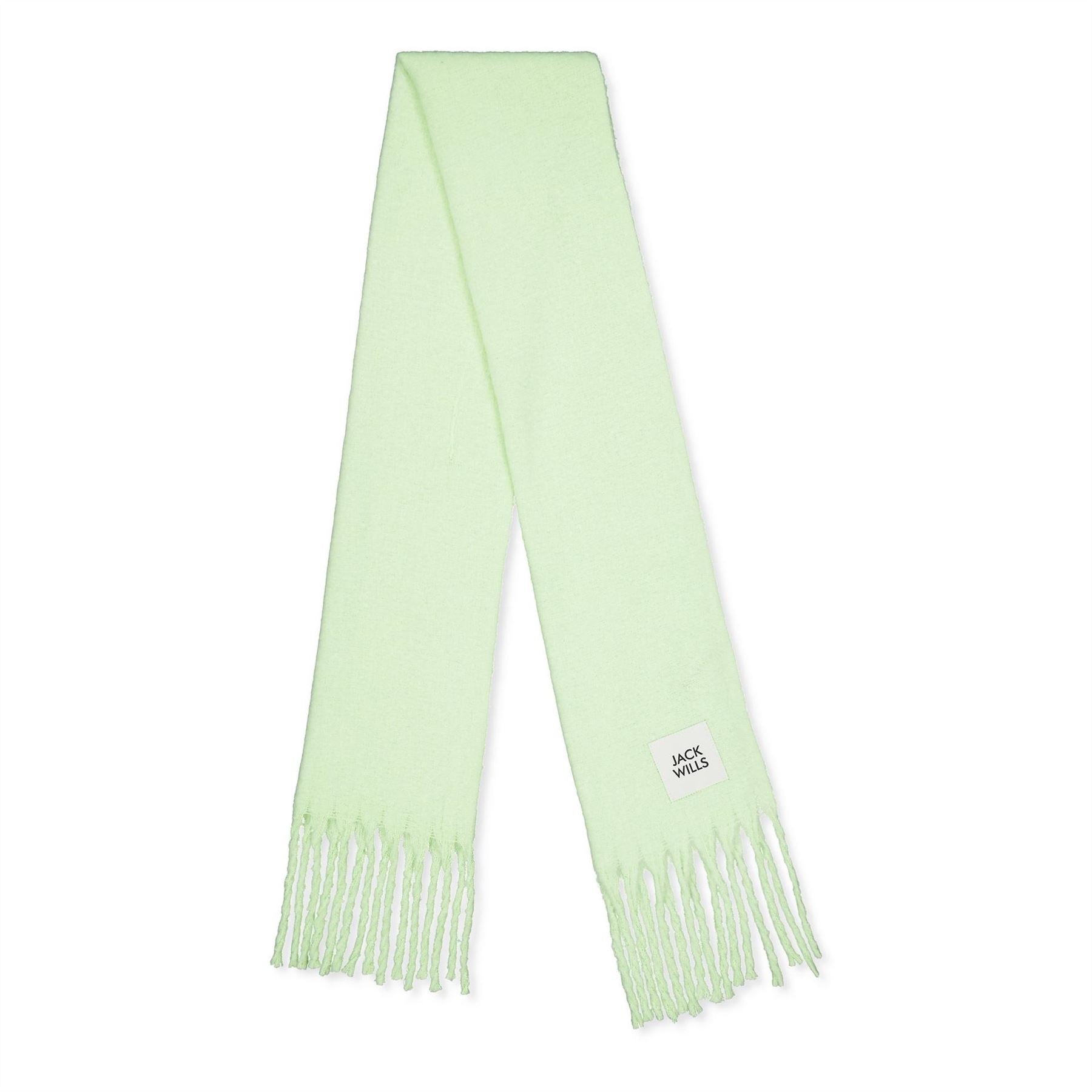 Jack Wills Solid Oblong Scarf with Fringe