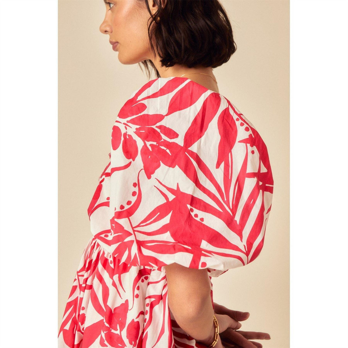 Nobodys Child Nova Square Neck Short Sleeve A-Line Dress