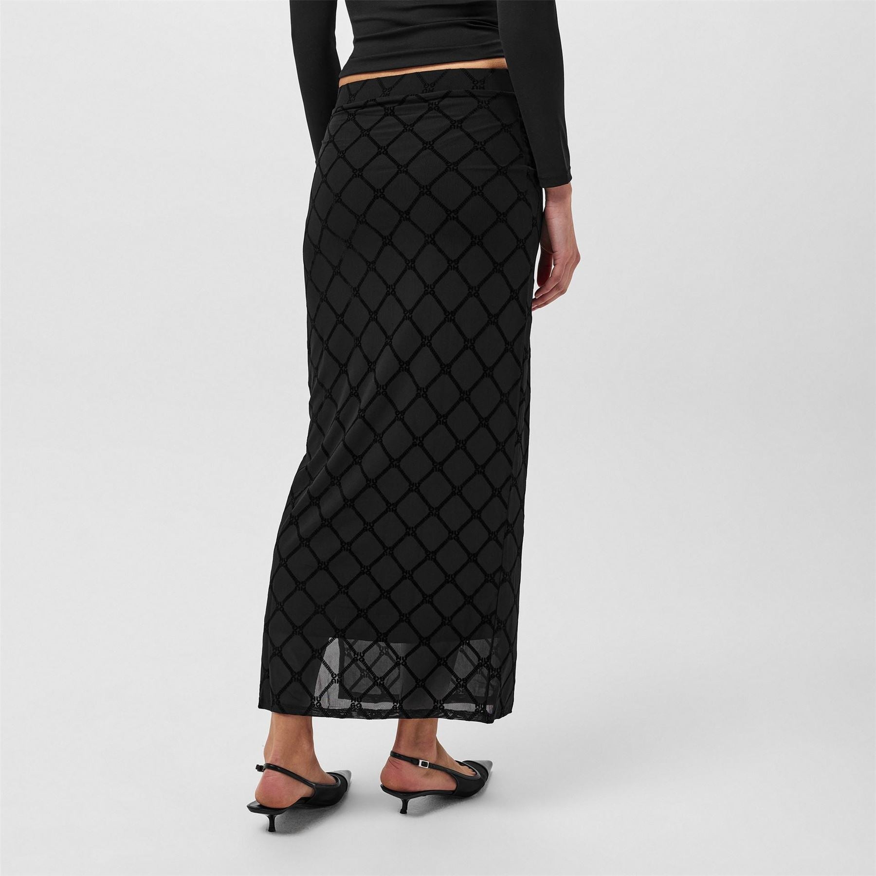 Hugo 10263420 Midi Geometric Patterned Pencil Skirt