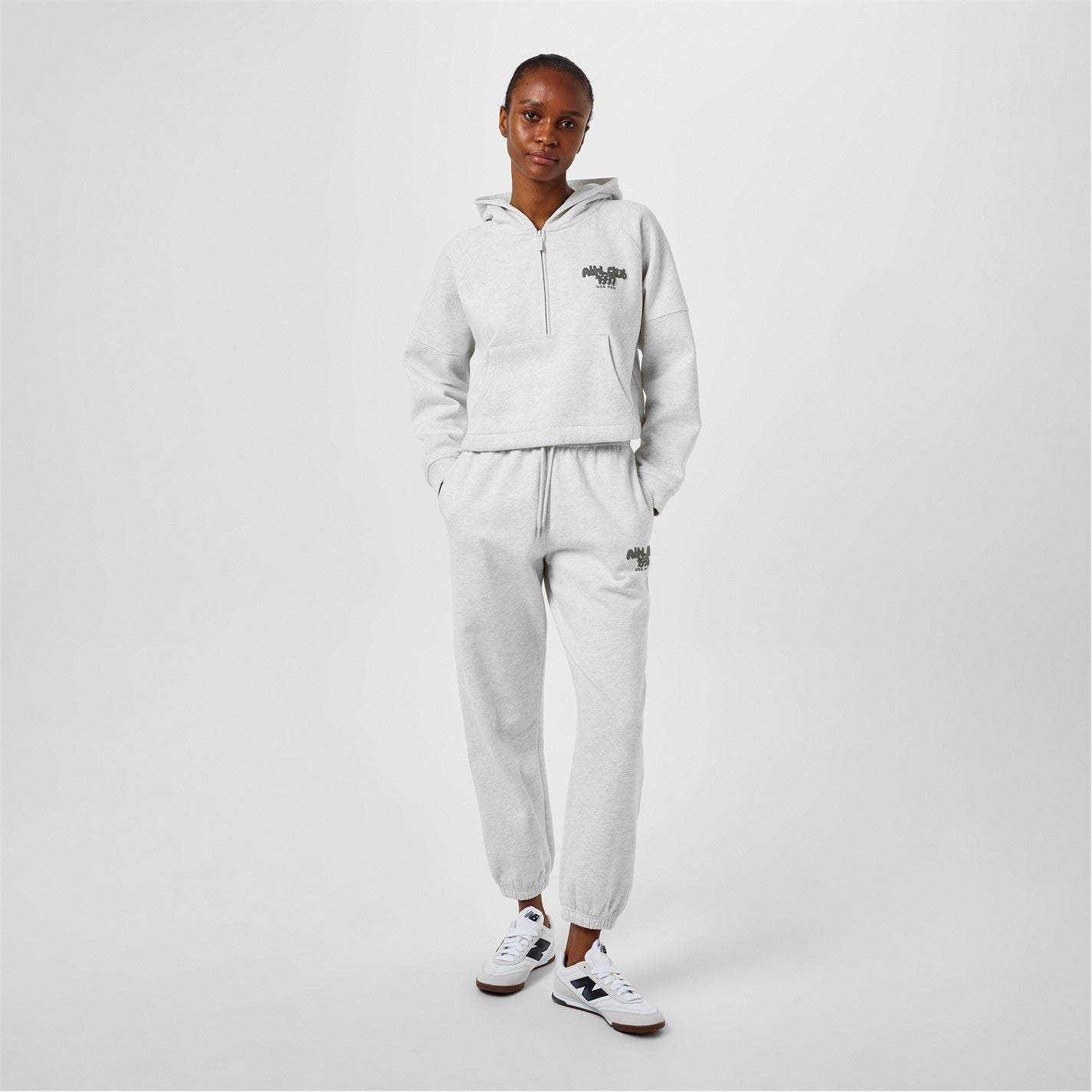 USA Pro Oversized Half Zip Fleece Top