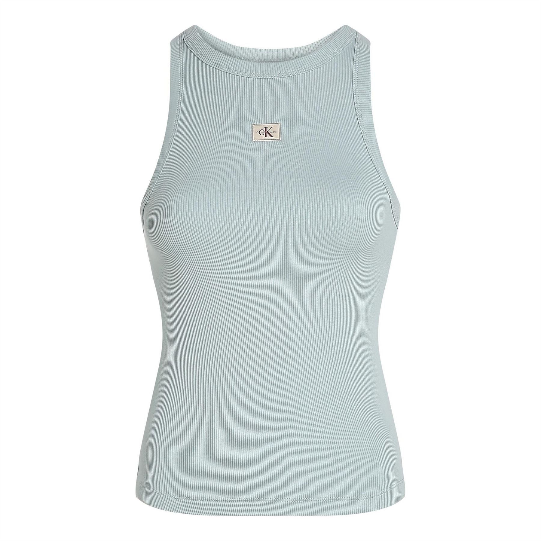 Calvin Klein Jeans Woven Label Rib Cami Top