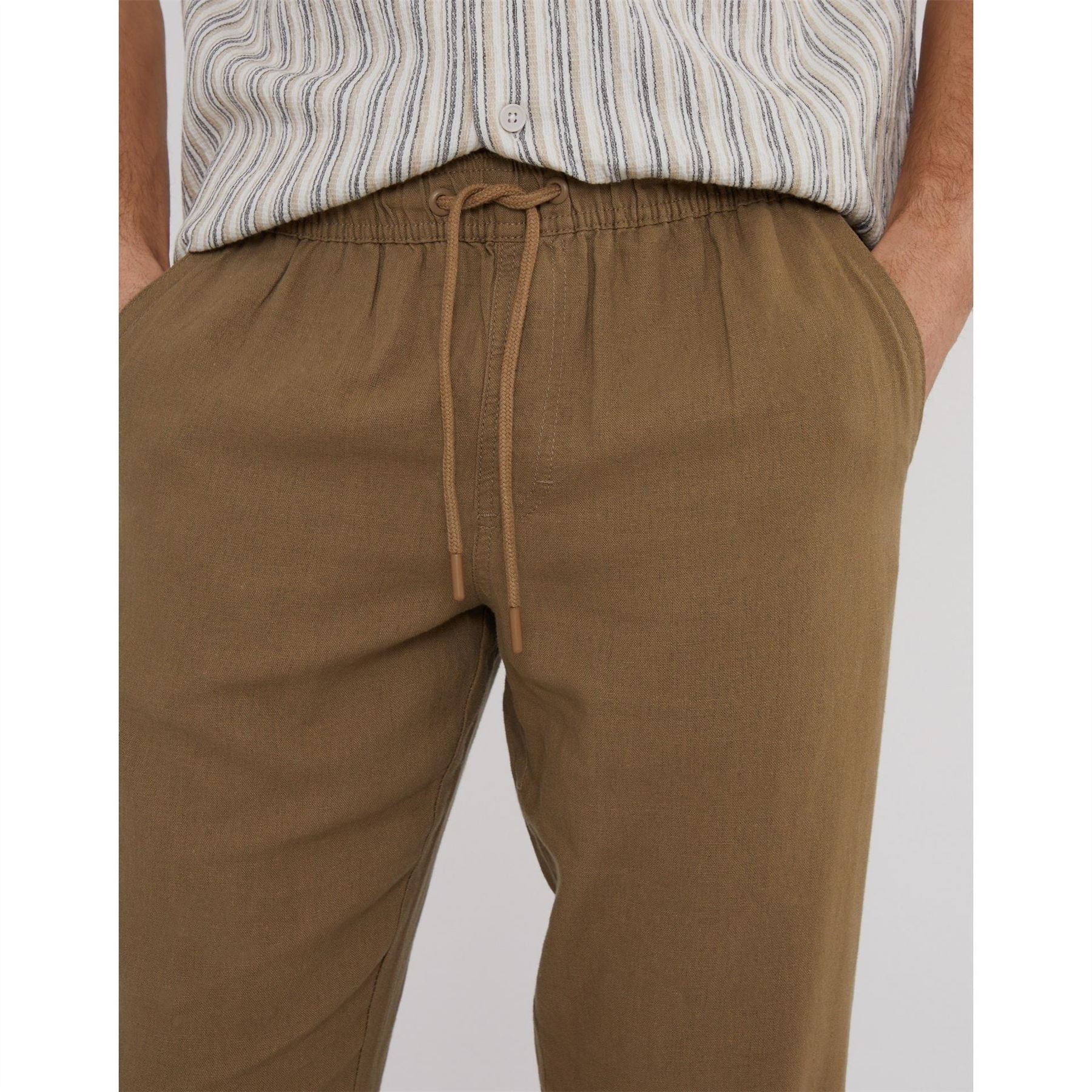 Threadbare Linen Straight Leg Trouser