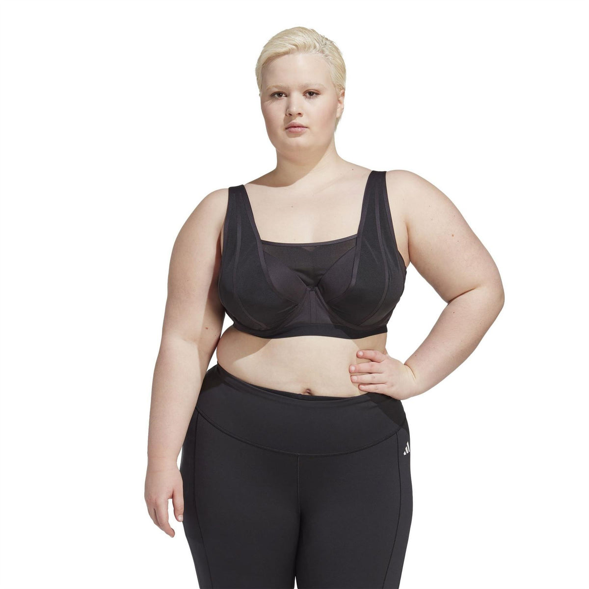 adidas Collective Power Luxe High Support Medium Impact Sports Bra (plus Size)