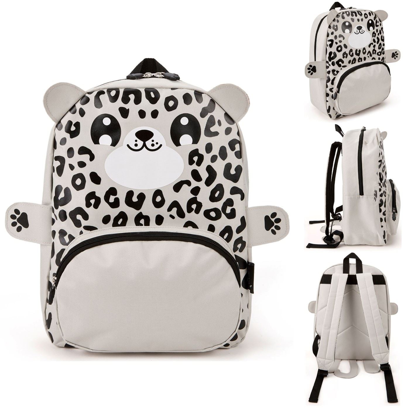 Zappi Co Animal Snow Leopard Backpack Set