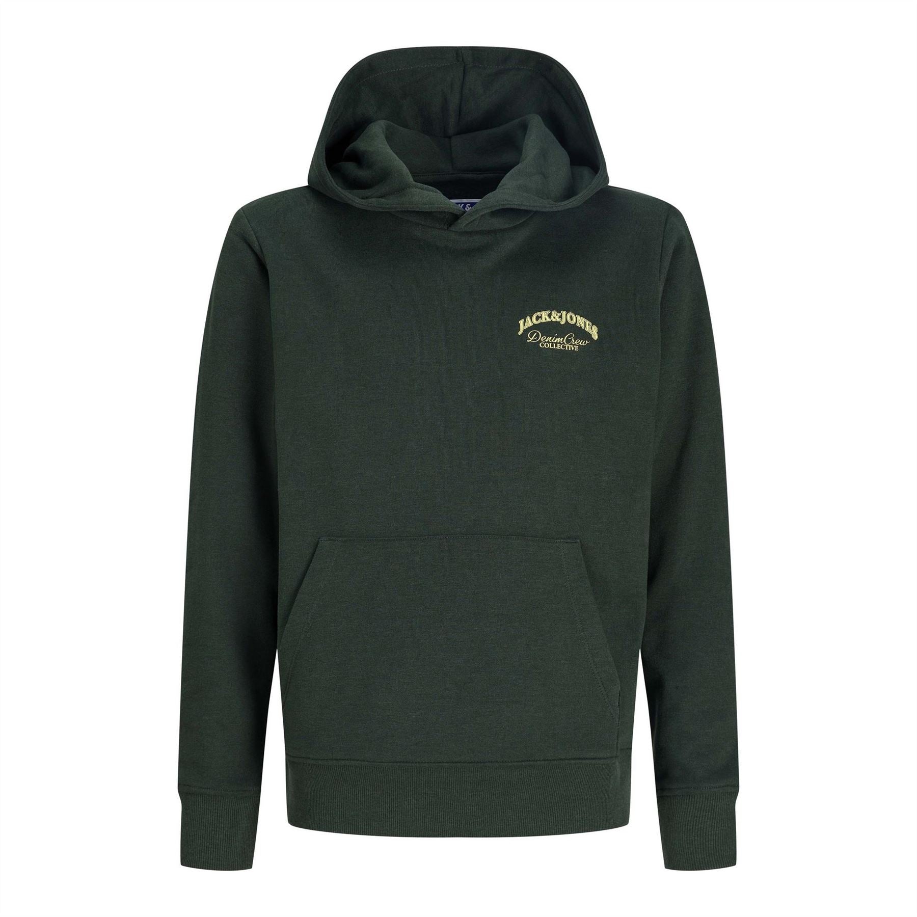 Jack and Jones Kids Wordmark Text Graphic Kangaroo Pocket Hoodie