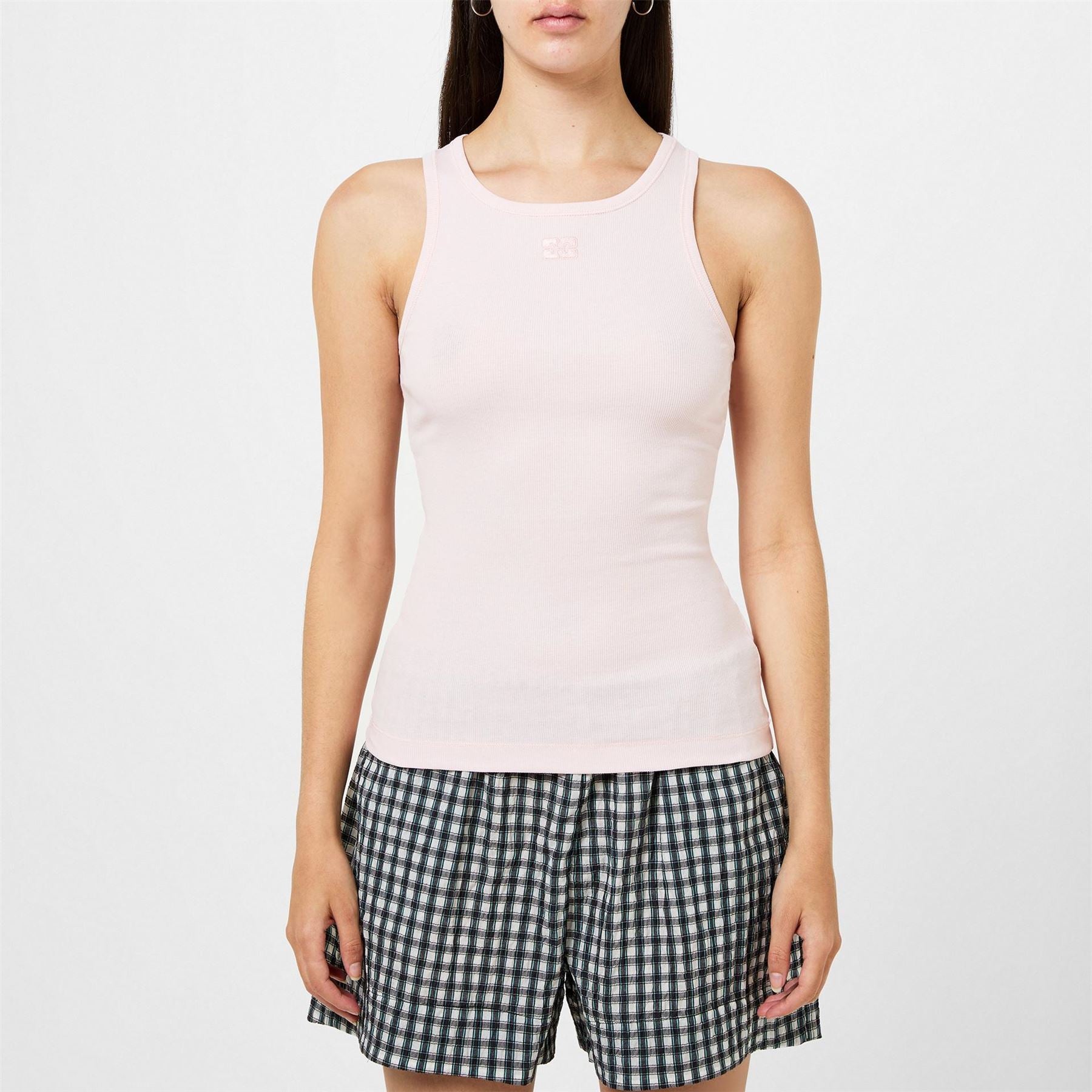 Ganni Ribbed Racerback Vest