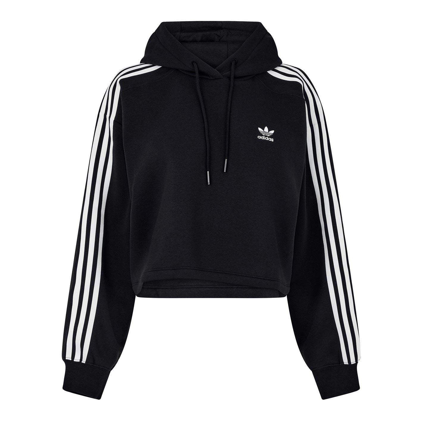 adidas Originals Cropped Hooded Relaxed Fit Sweatshirt