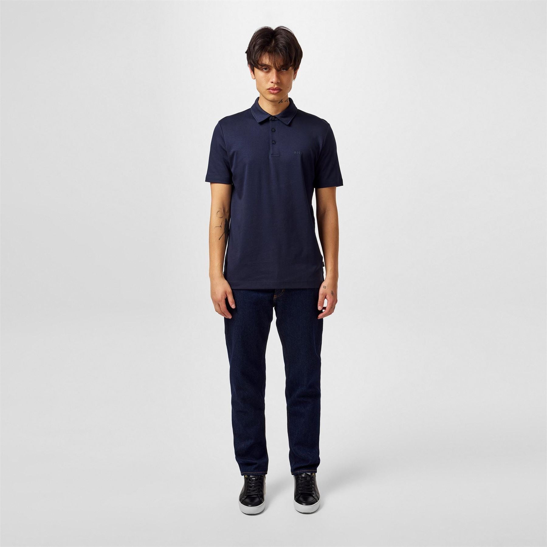 Boss BOSS BLACK Short Sleeve Polo Shirt with Logo Detail   Slim Fit