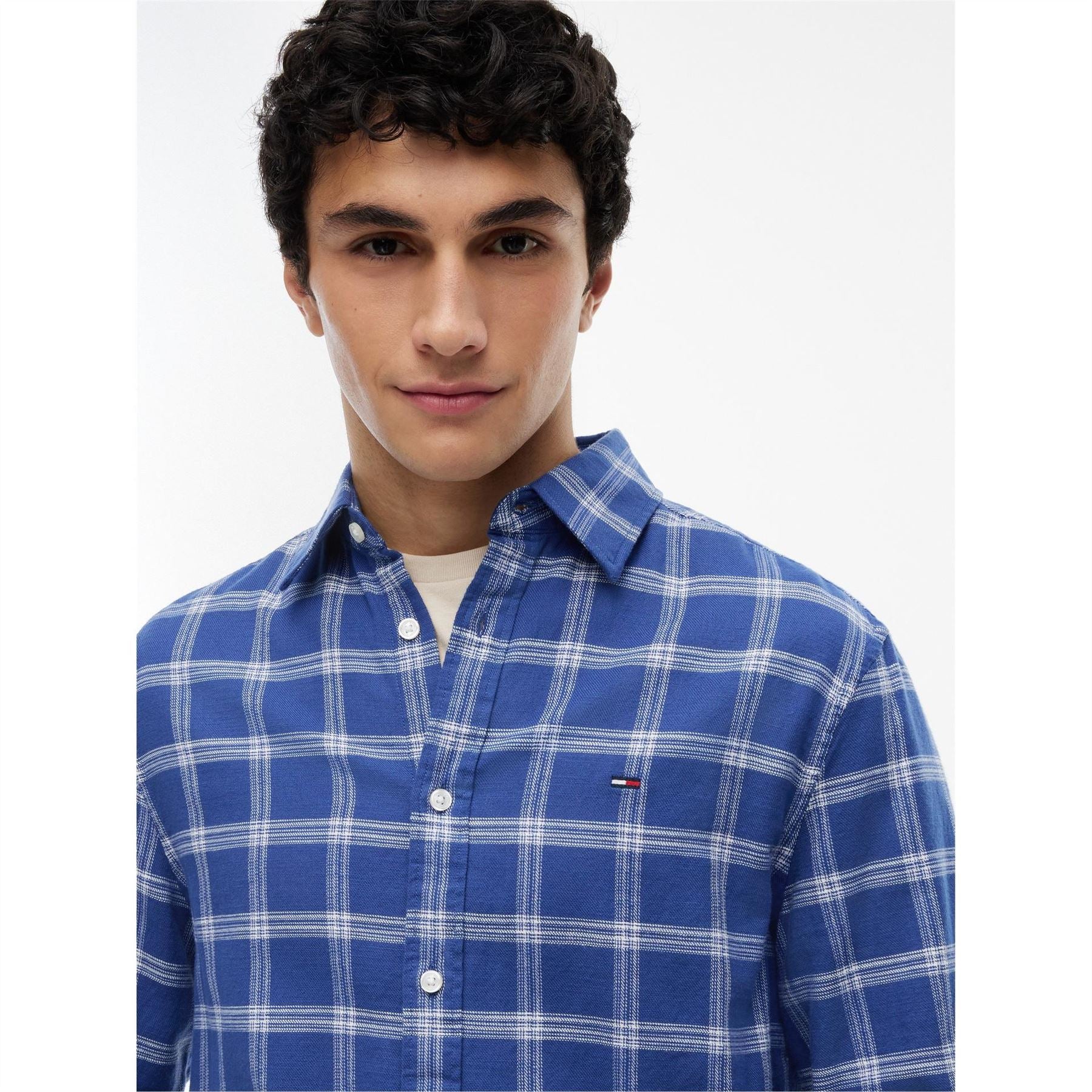 Tommy Jeans Long Sleeve Patterned Shirt
