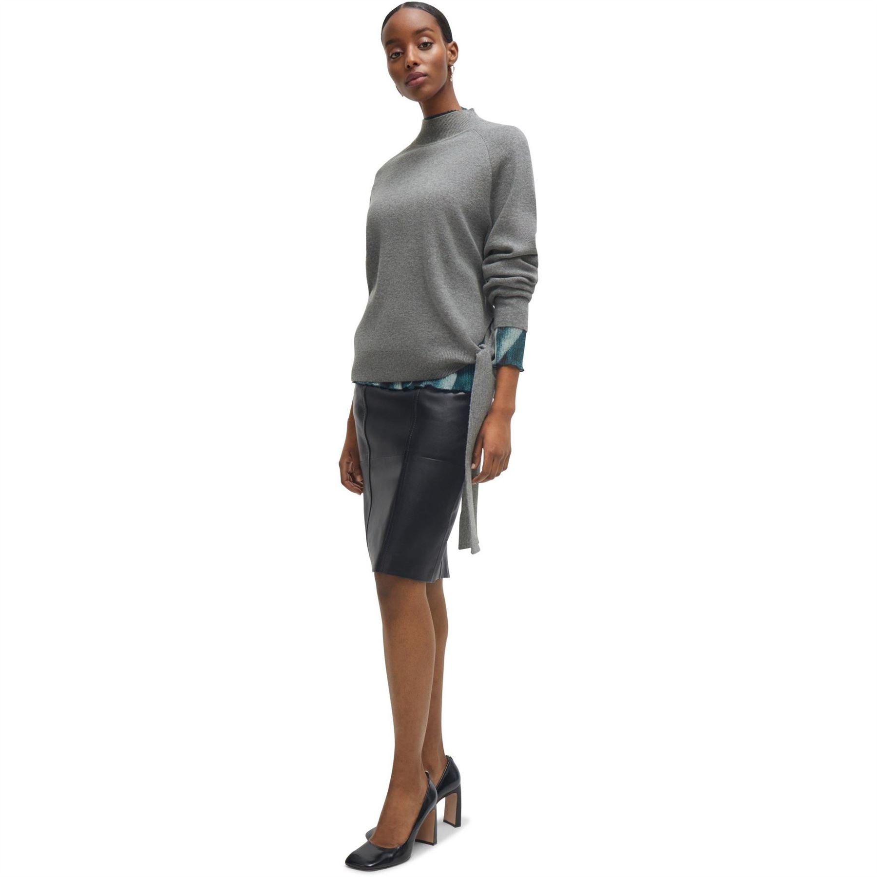 Boss Mock Neck Long Sleeve Regular Fit Sweater