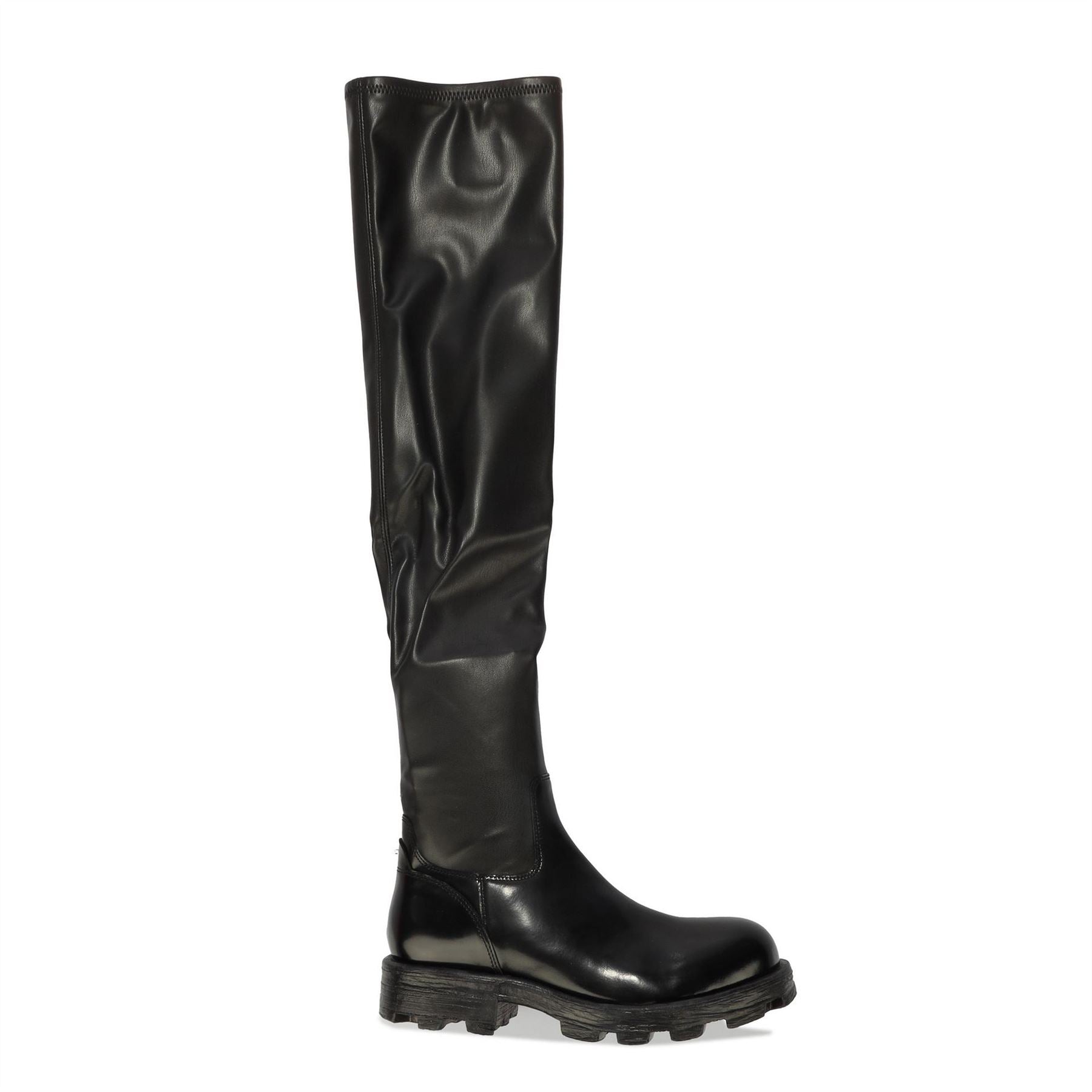 Diesel D Hamr Over The Knee Block Heel Boots