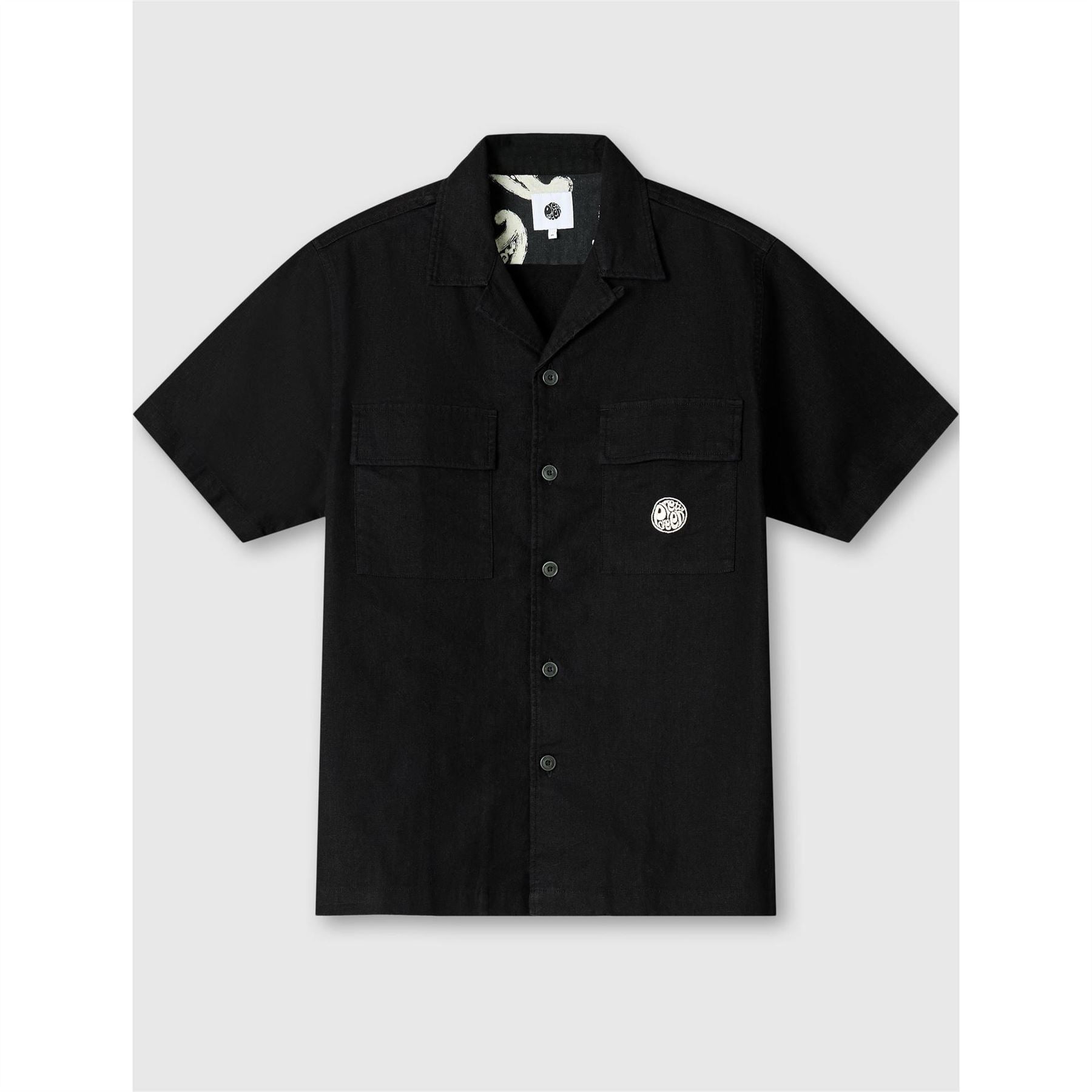 Pretty Green Stamford Cuban Collar Short Sleeve Plain Shirt