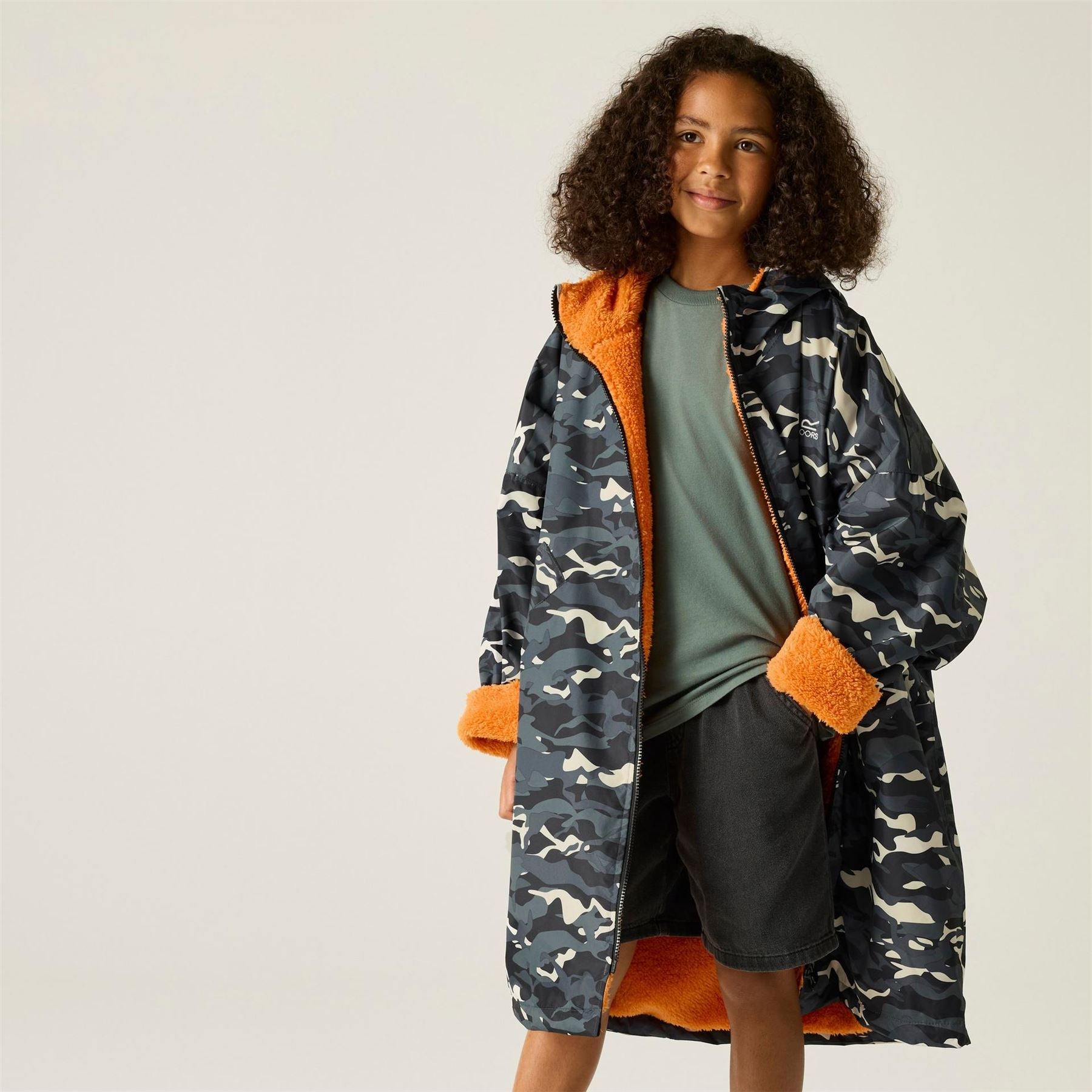 Regatta Kids Fleece Lined Oversized Fit Waterproof Robe