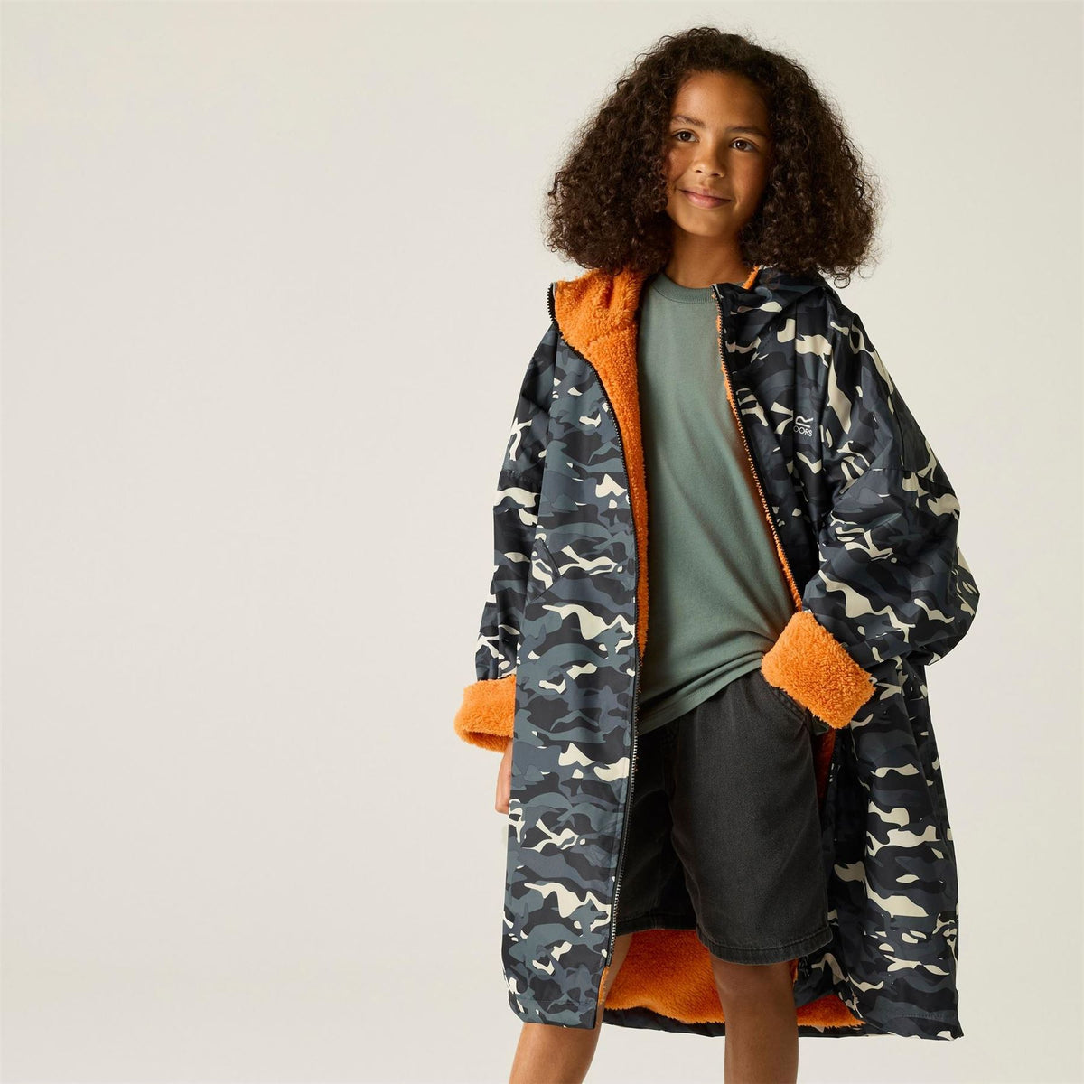 Regatta Kids Fleece Lined Oversized Fit Waterproof Robe