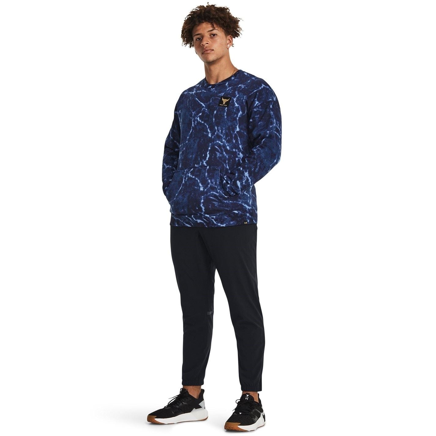 Under Armour Mens Project Rock Rival Fleece Crew