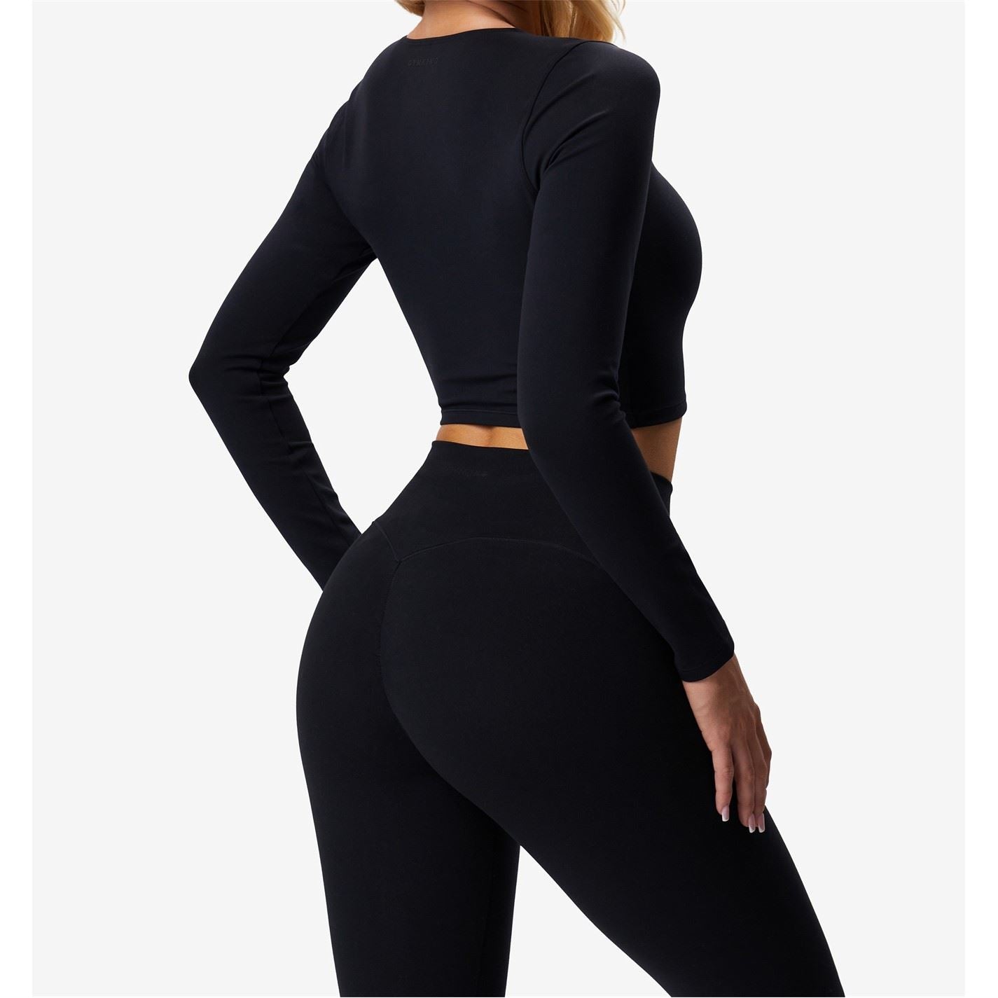 Gym King Luxe Cropped Scoop Neck Slim Fit T-Shirt