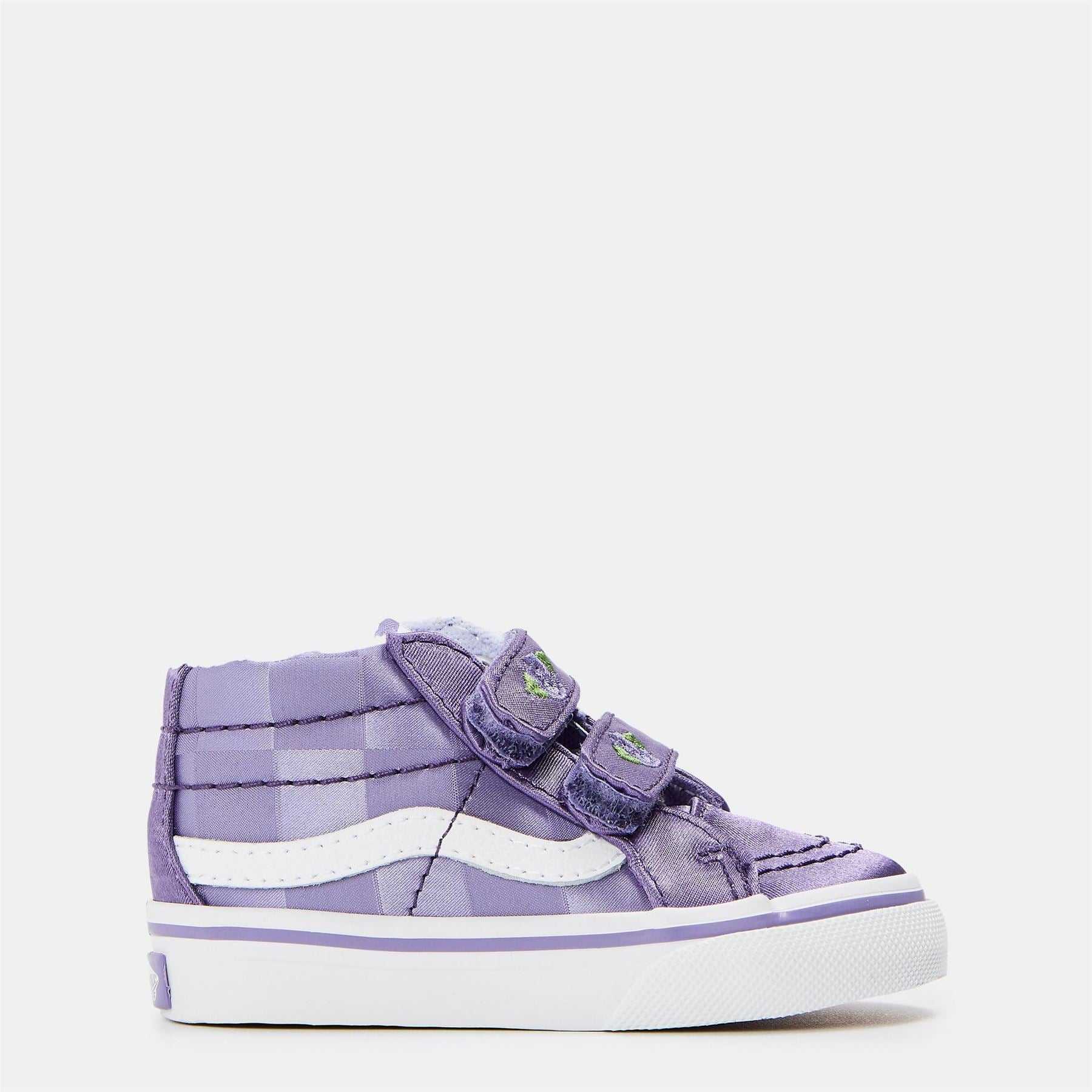 Vans Kids Mid Reissue V Satin Rose Purple Canvasas High Top Trainers