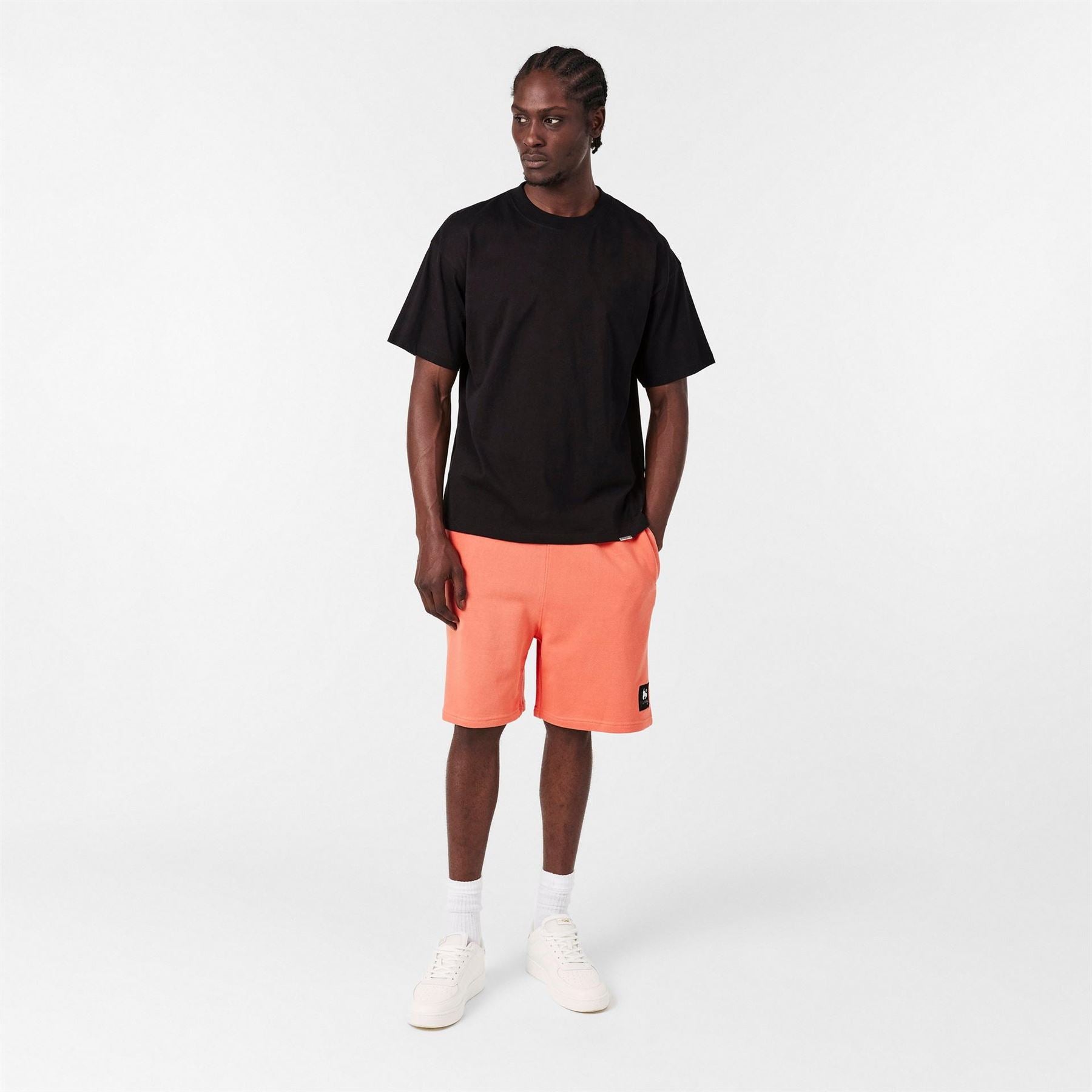 Money Solid Patterned Patch Bermuda Shorts