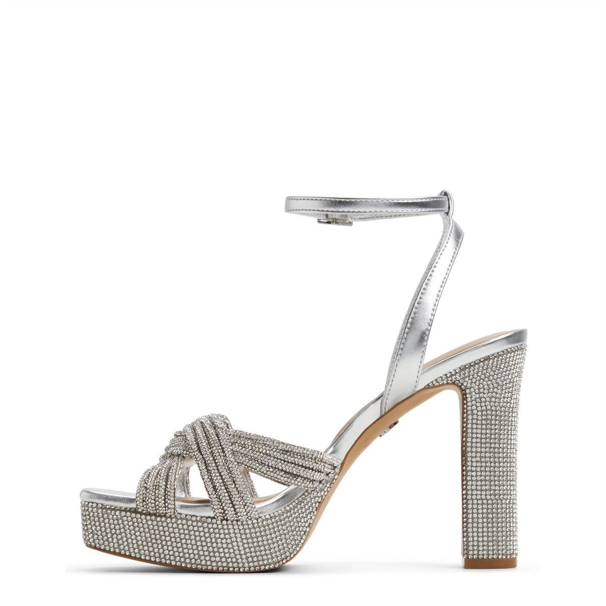 Aldo High Heel Metallic Open Toe Sandals