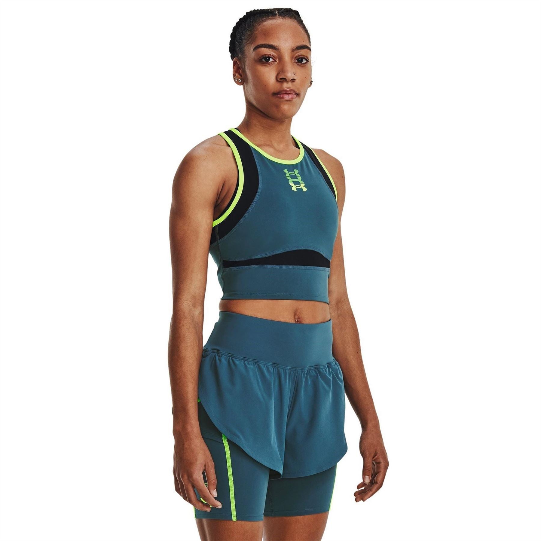 Under Armour Cropped Slim Fit Sleeveless Athletic Top