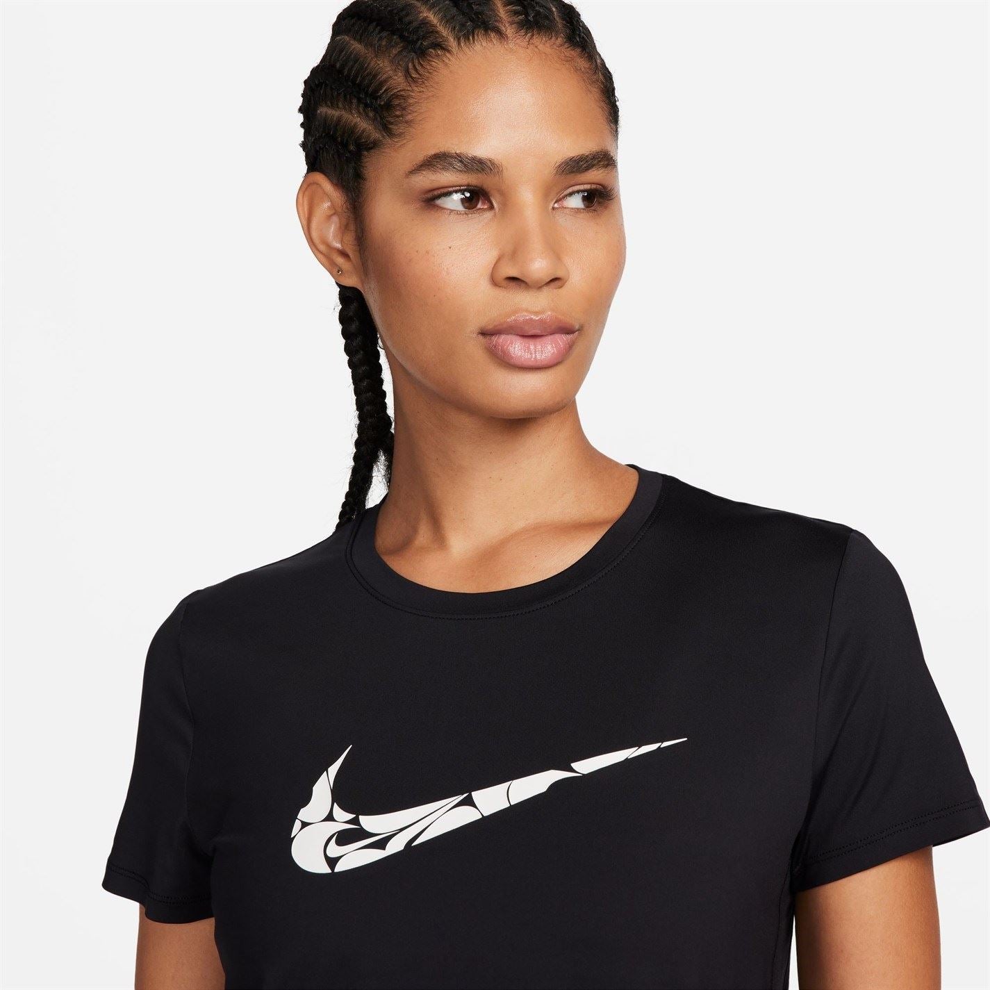 Nike Womens One Swoosh Dri Fit Short Sleeve Running Top