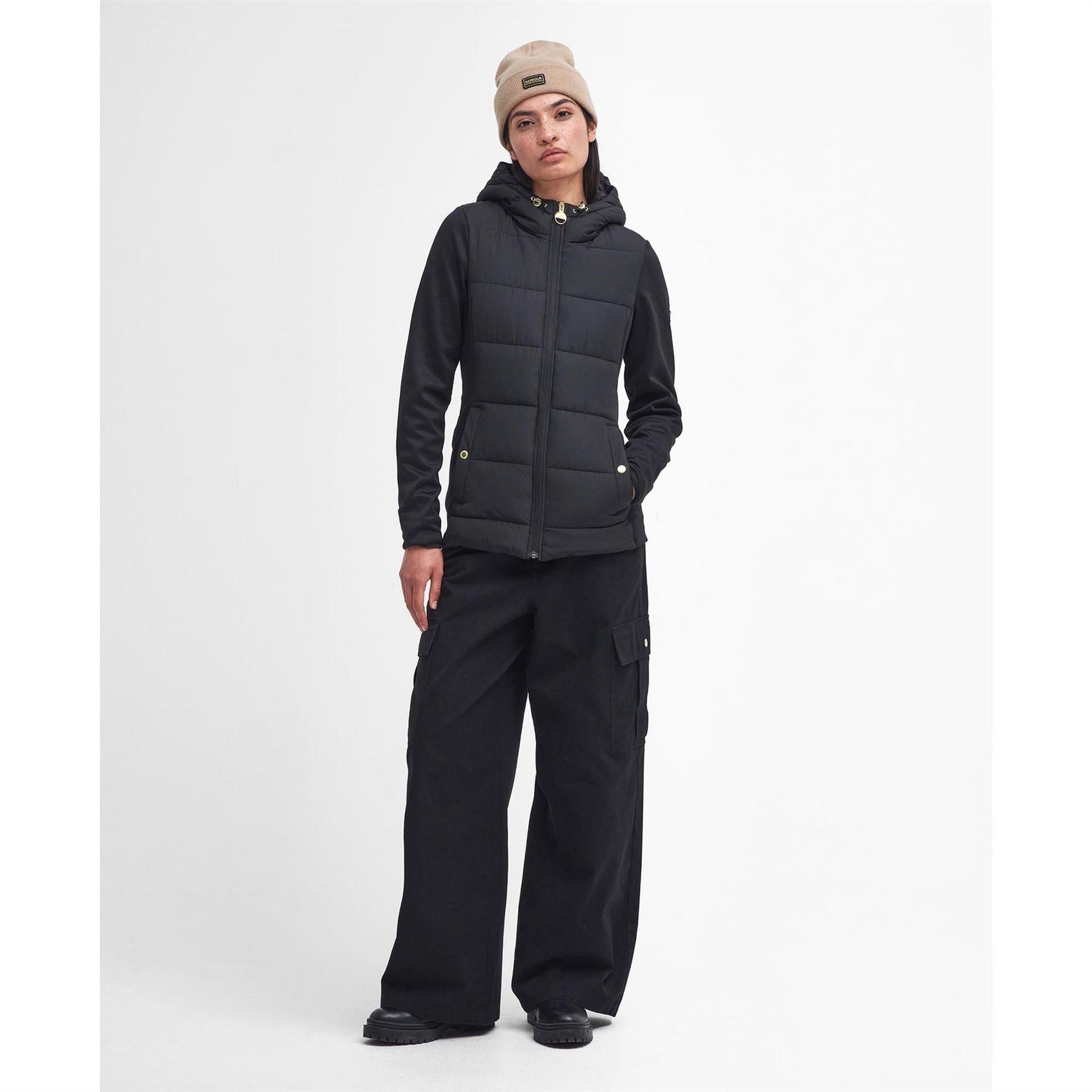Barbour International Bondar Quilted Hooded Hybrid Jacket