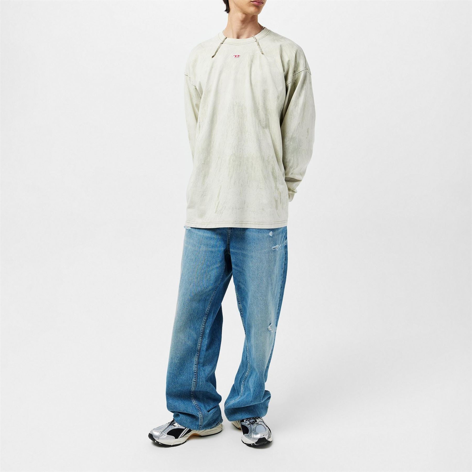 Diesel Regular Fit Raglan Sleeve Crew Neck T-Shirt