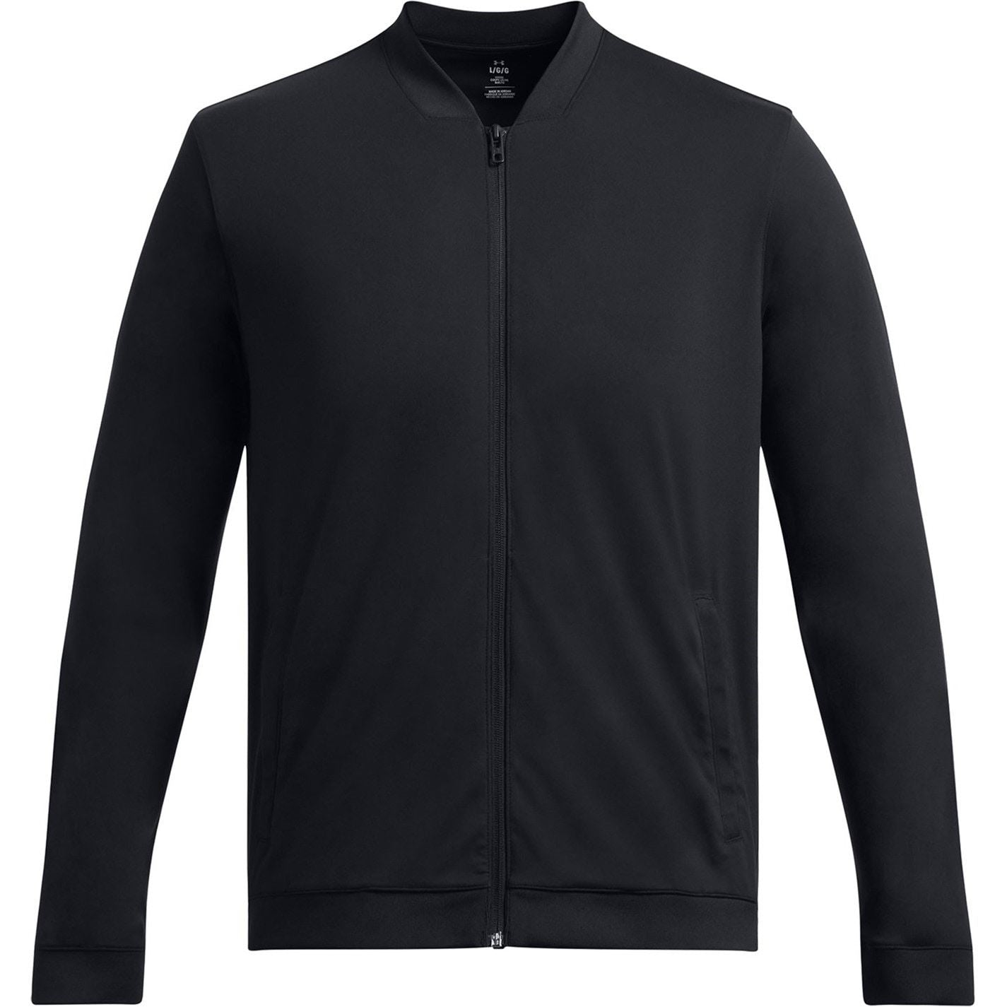 Under Armour Meridian Solid Patterned Bomber Jacket with Ribbed Cuff