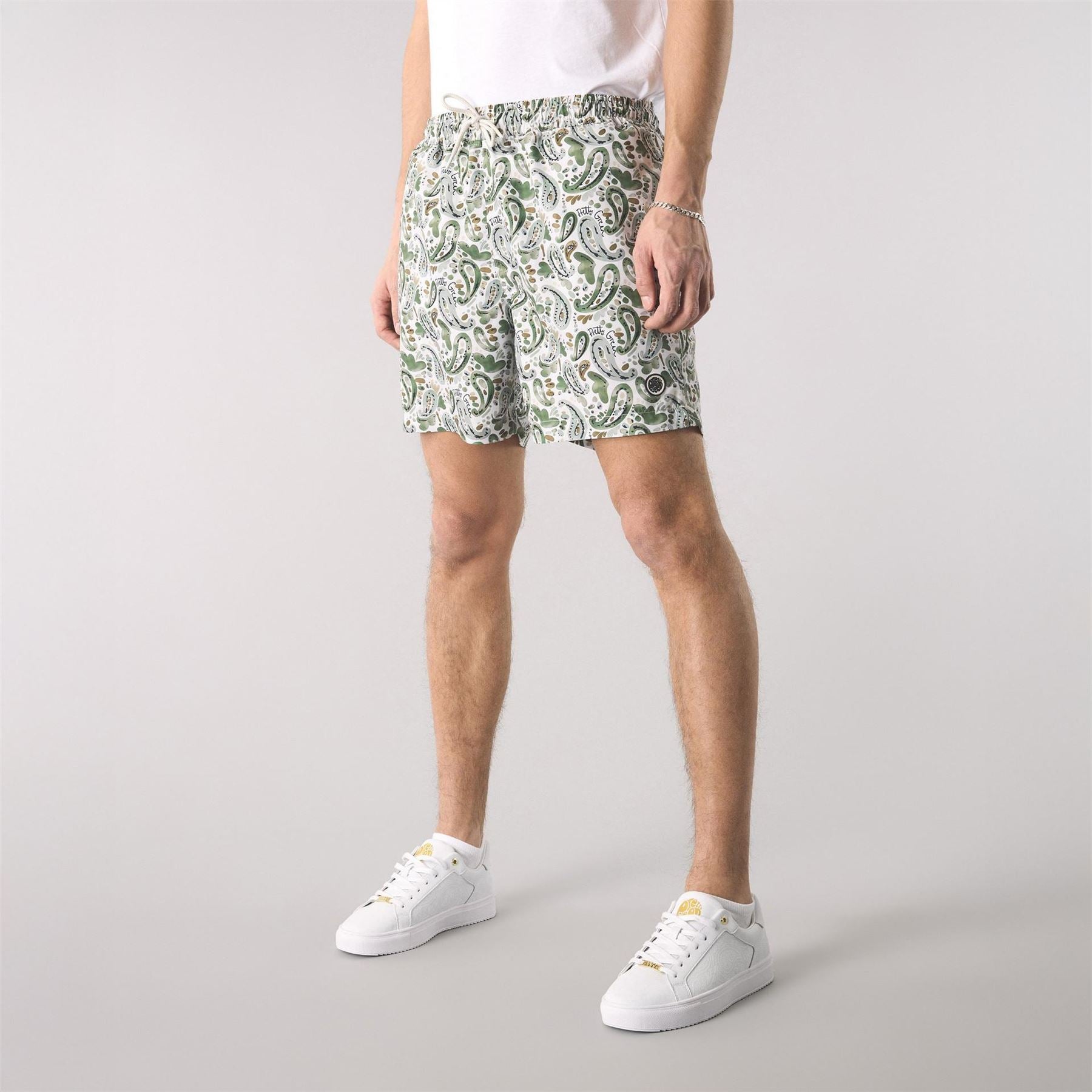 Pretty Green Regular Fit Paisley Swim Shorts