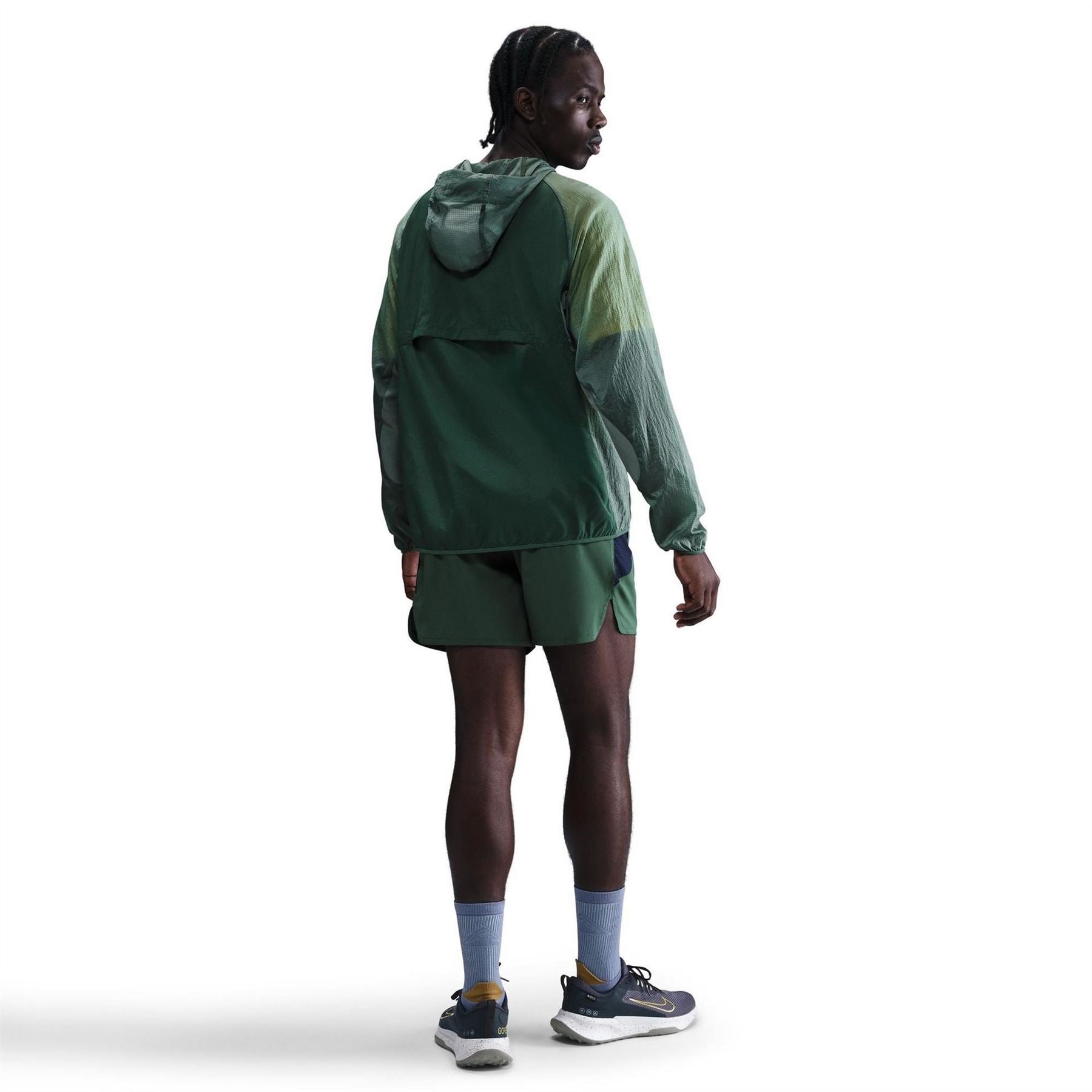 Nike Trail Solid Patterned Hooded Running Jacket