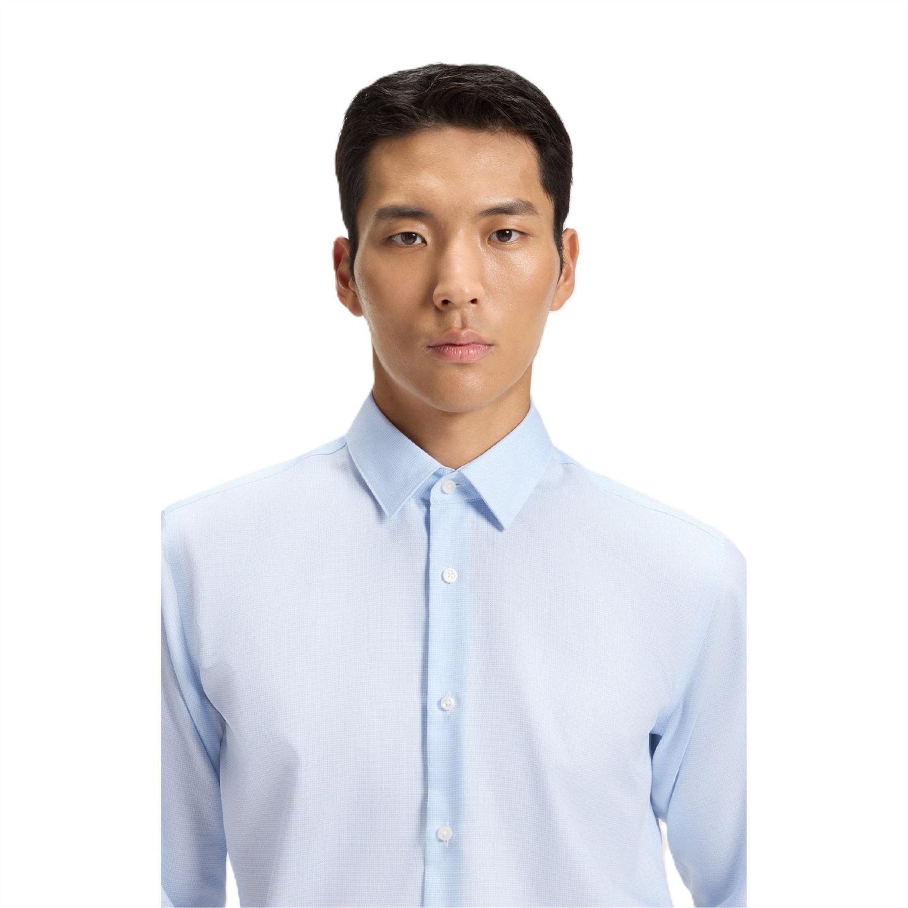 Boss Point Collar Long Sleeve Regular Fit Oxford Shirt