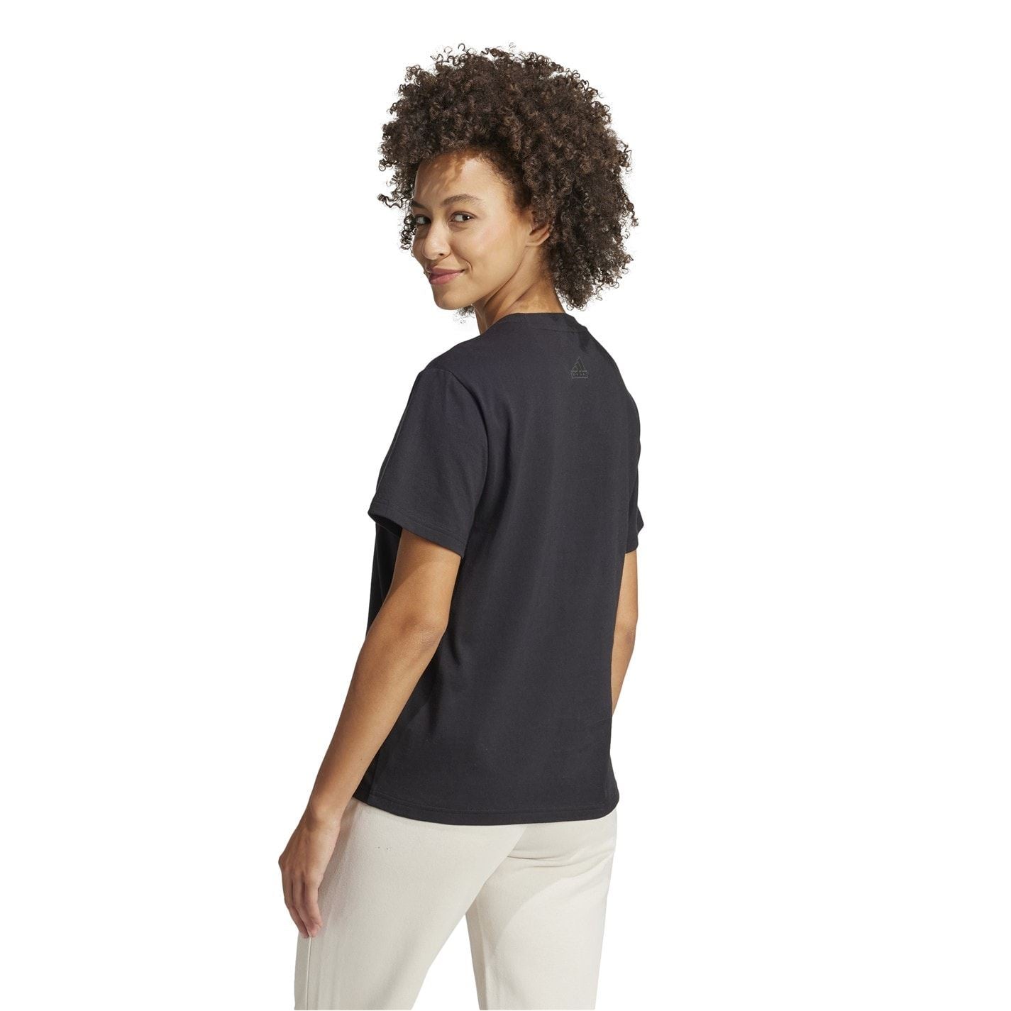 adidas Logo Print Crew Neck Short Sleeve Jersey T-Shirt