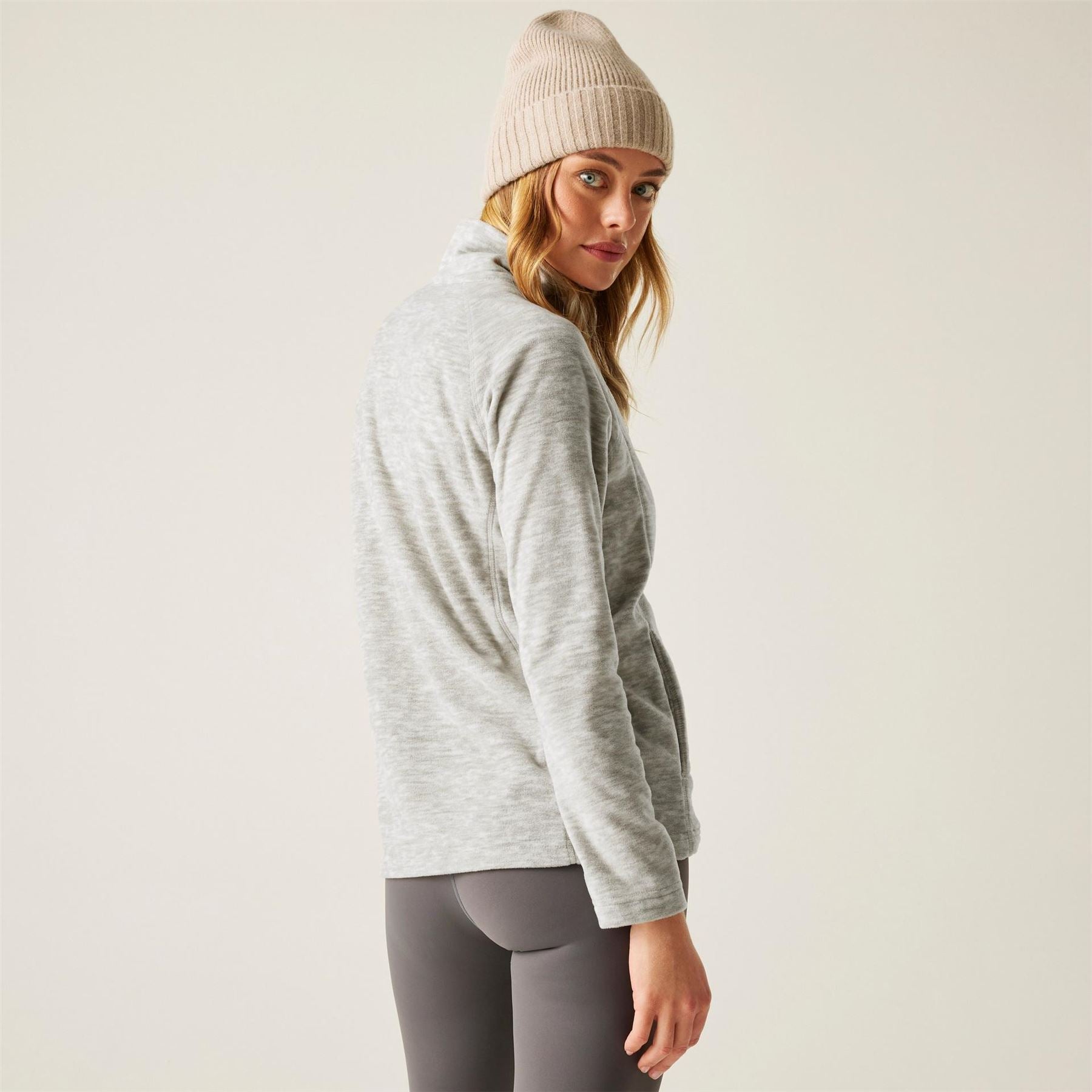 Regatta Mayse Long Sleeve Marl Funnel Neck Full Zip Fleece
