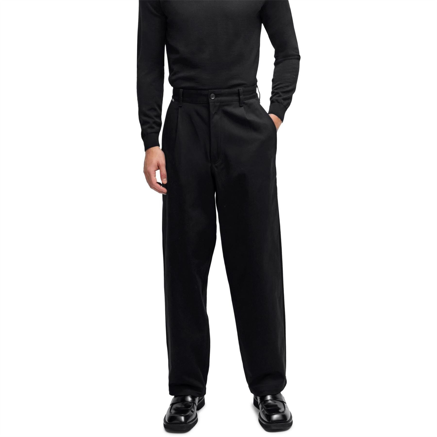 Boss Kaiden Solid Patterned Straight Chinos