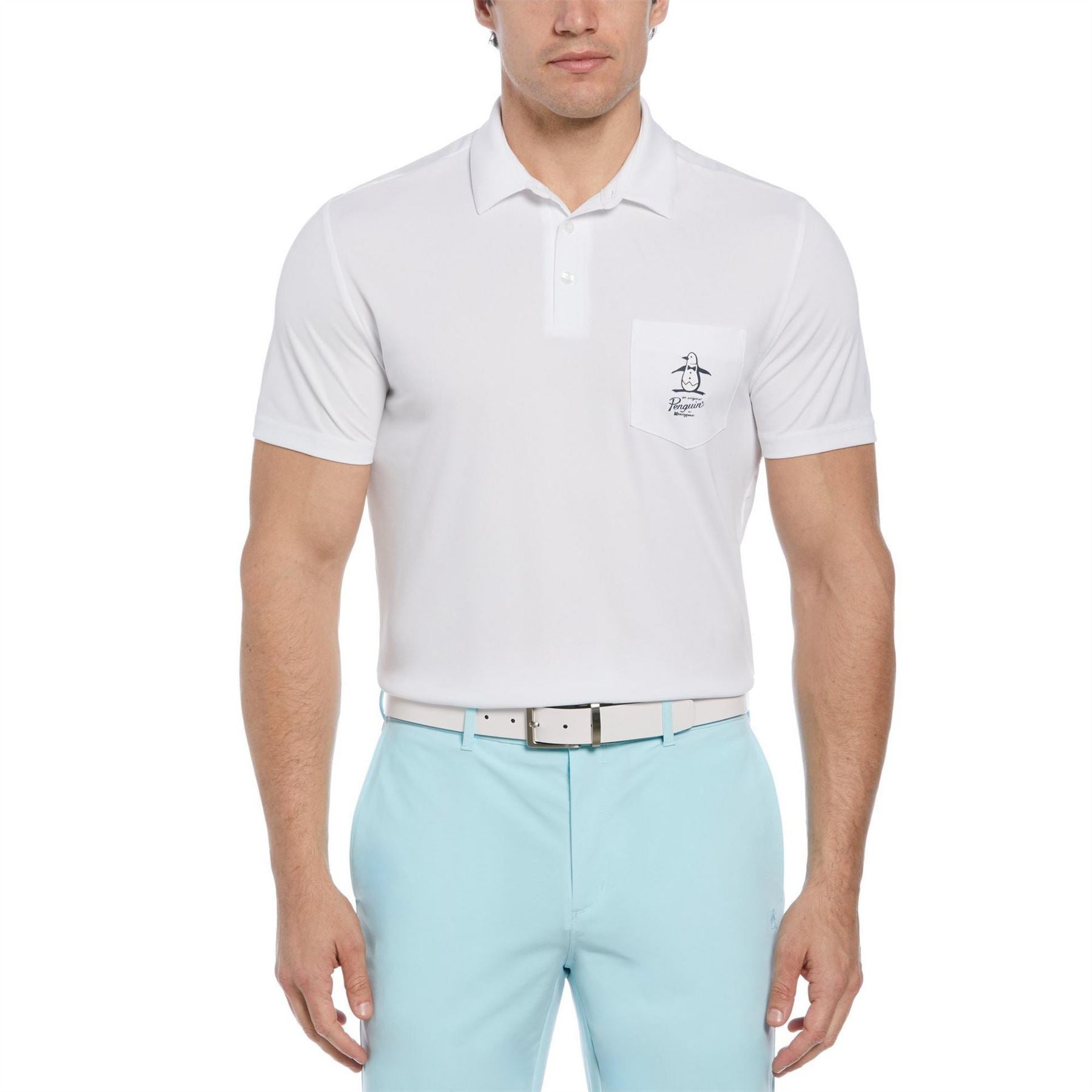 Original Penguin Golf Pg Graphic Oxford Short Sleeve Performance Polo Shirt