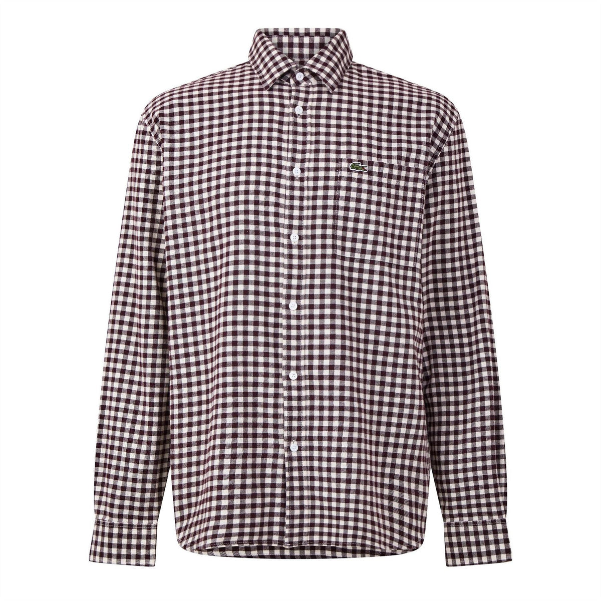 Lacoste Check Cotton Long Sleeve Shirt