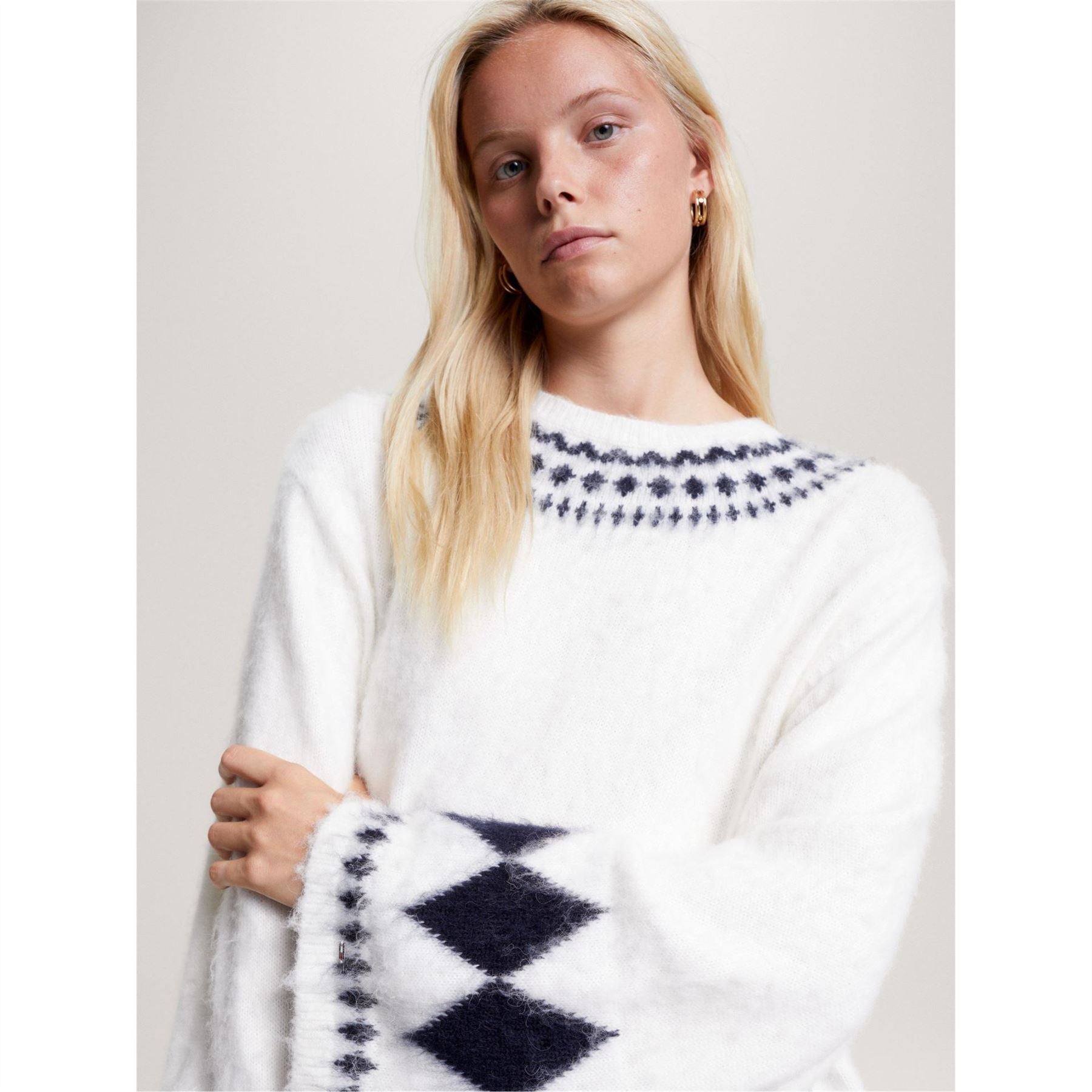 Tommy Hilfiger Fairisle Oversized Crew Neck Jumper