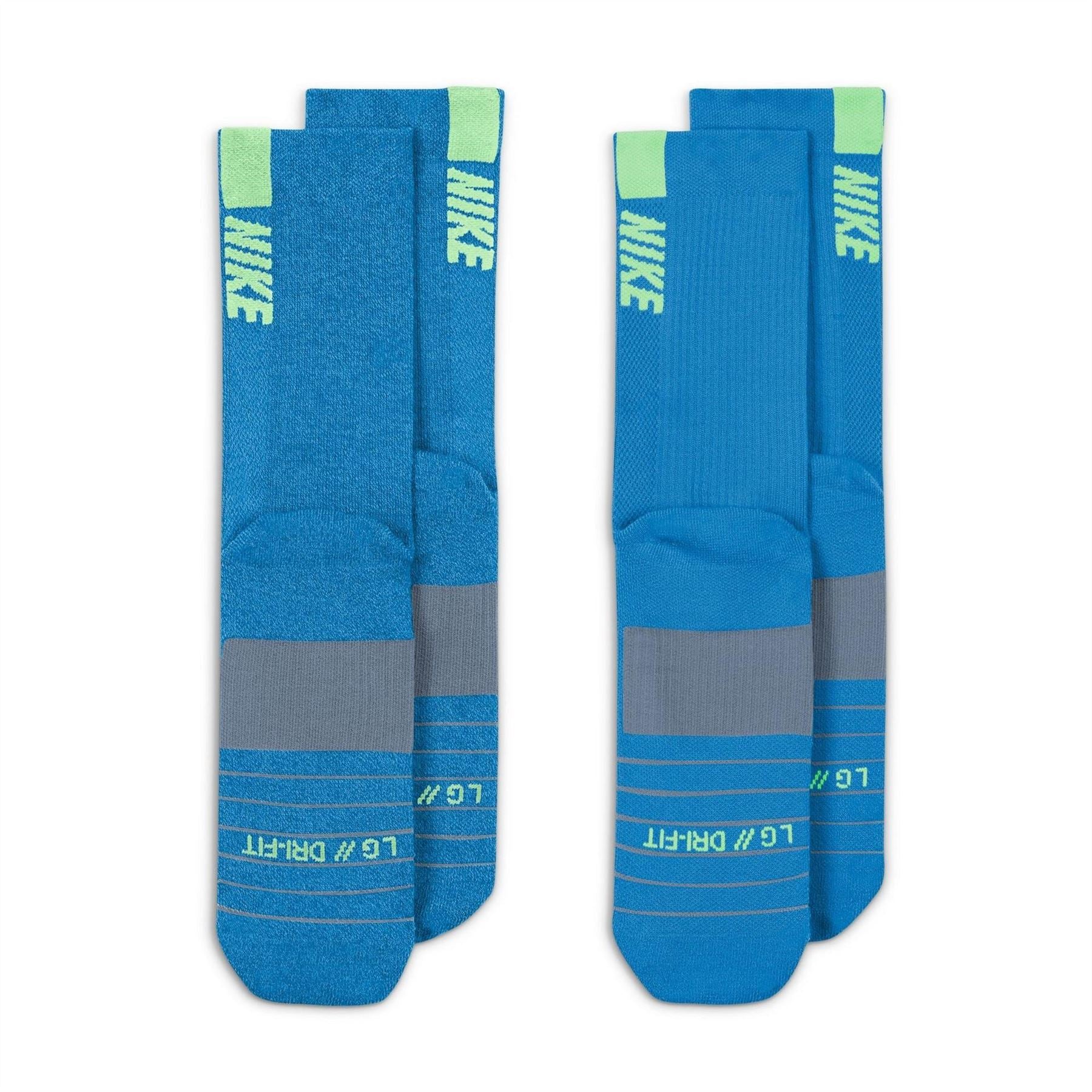 Nike Multiplier Crew Running Socks 2 Pack Unisex Adults