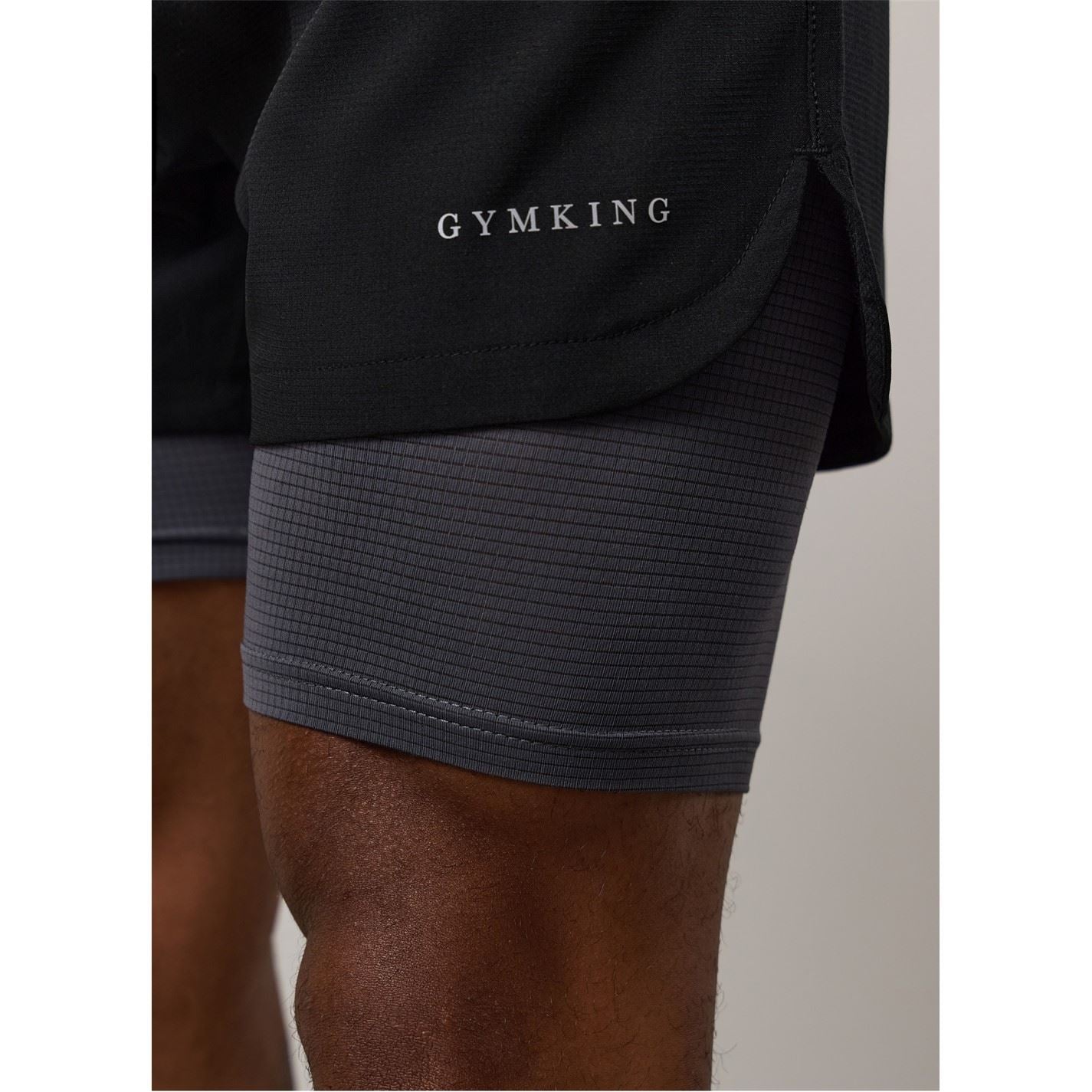 Gym King Prog 2 in 1 Slim Fit Running Shorts