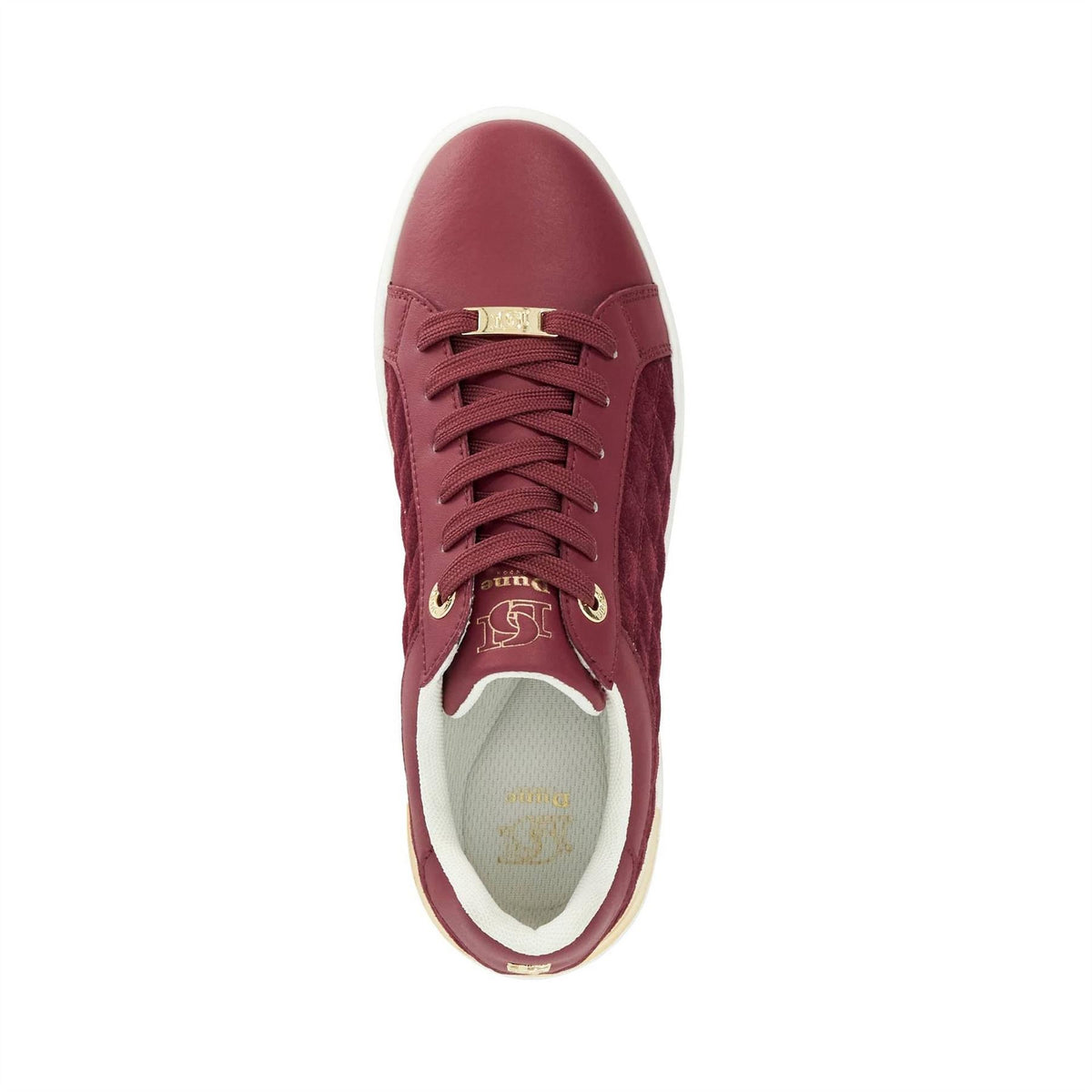 Dune London Elba Textured Lace-Up Platform Trainers