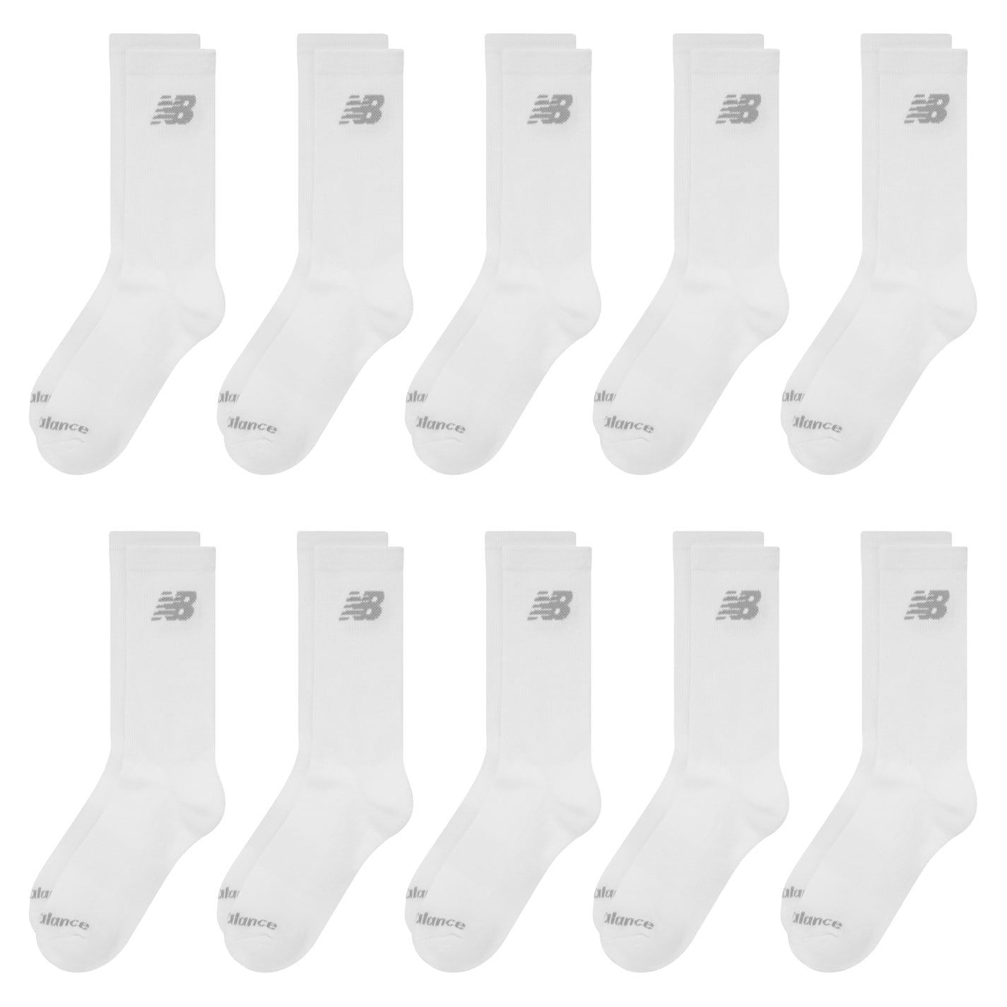 New Balance 10 Pack Cushioned Crew Socks