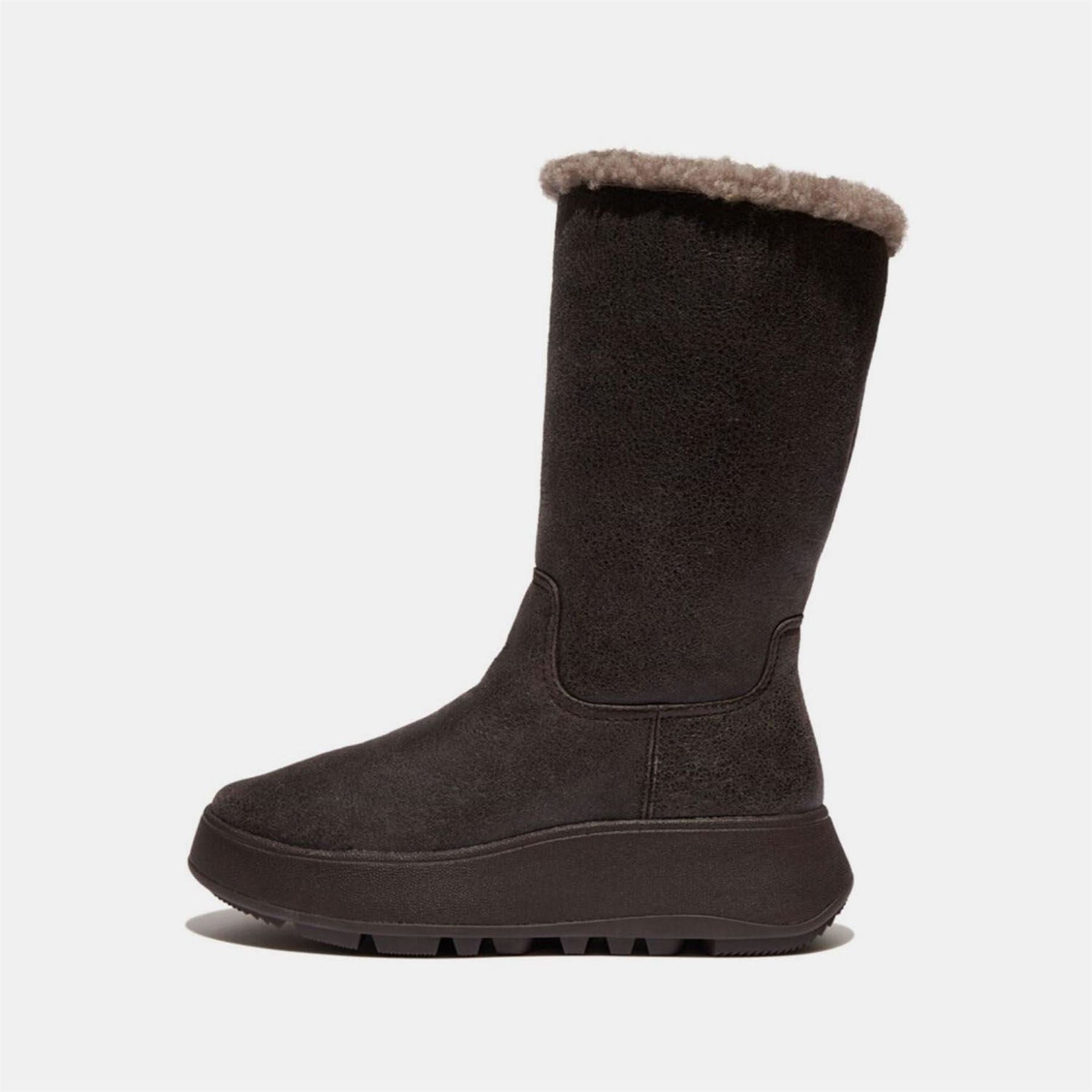 Fitflop Mode Shearling Flatform Calf Boots