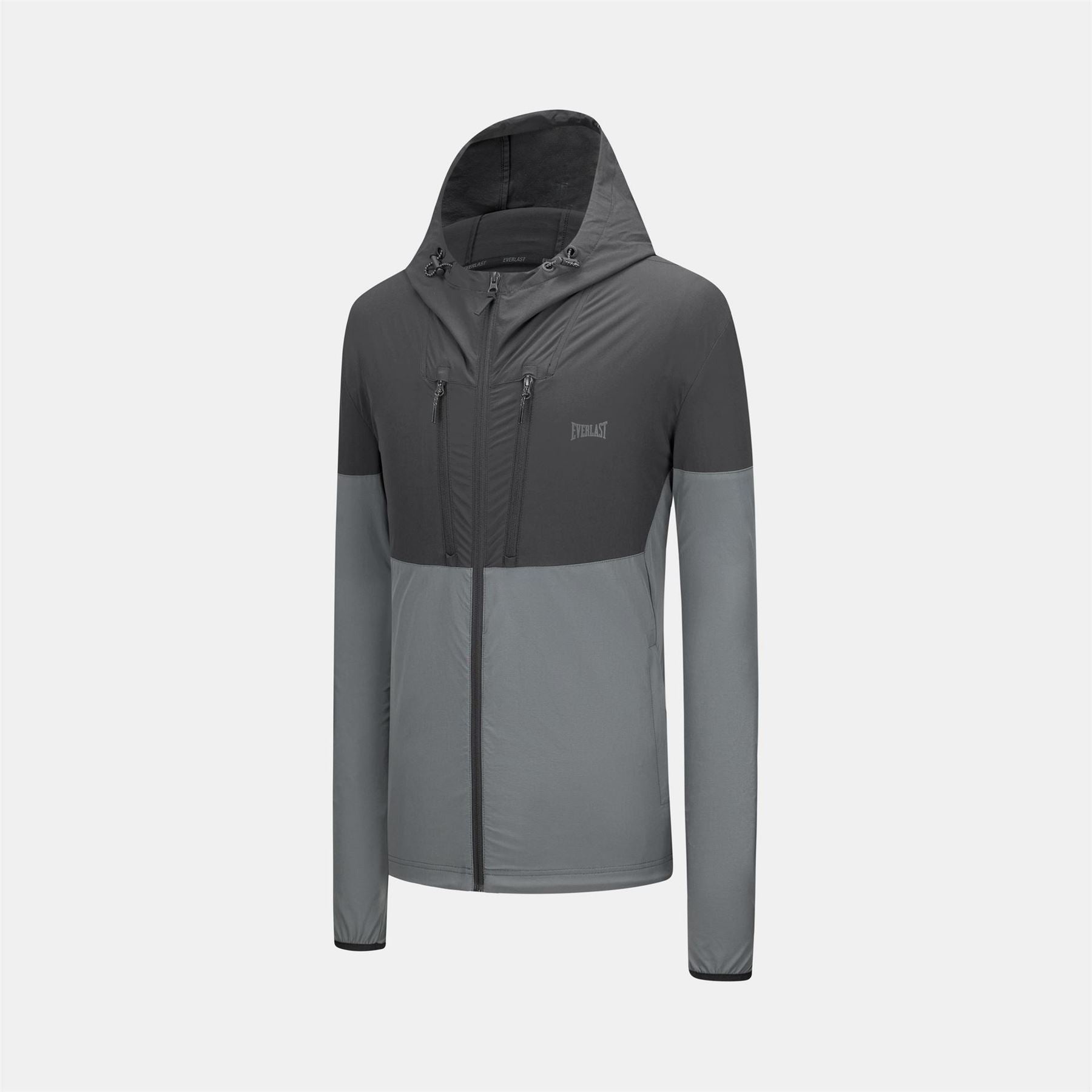 Everlast NRG Color Block Hooded Drawstring Track Jacket with Logo