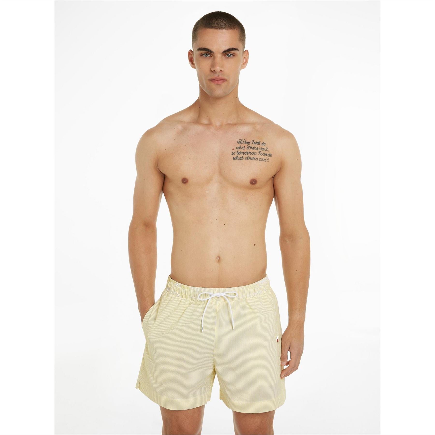 Tommy Hilfiger Ithaca Stripe Medium Length Drawstring Swim Shorts